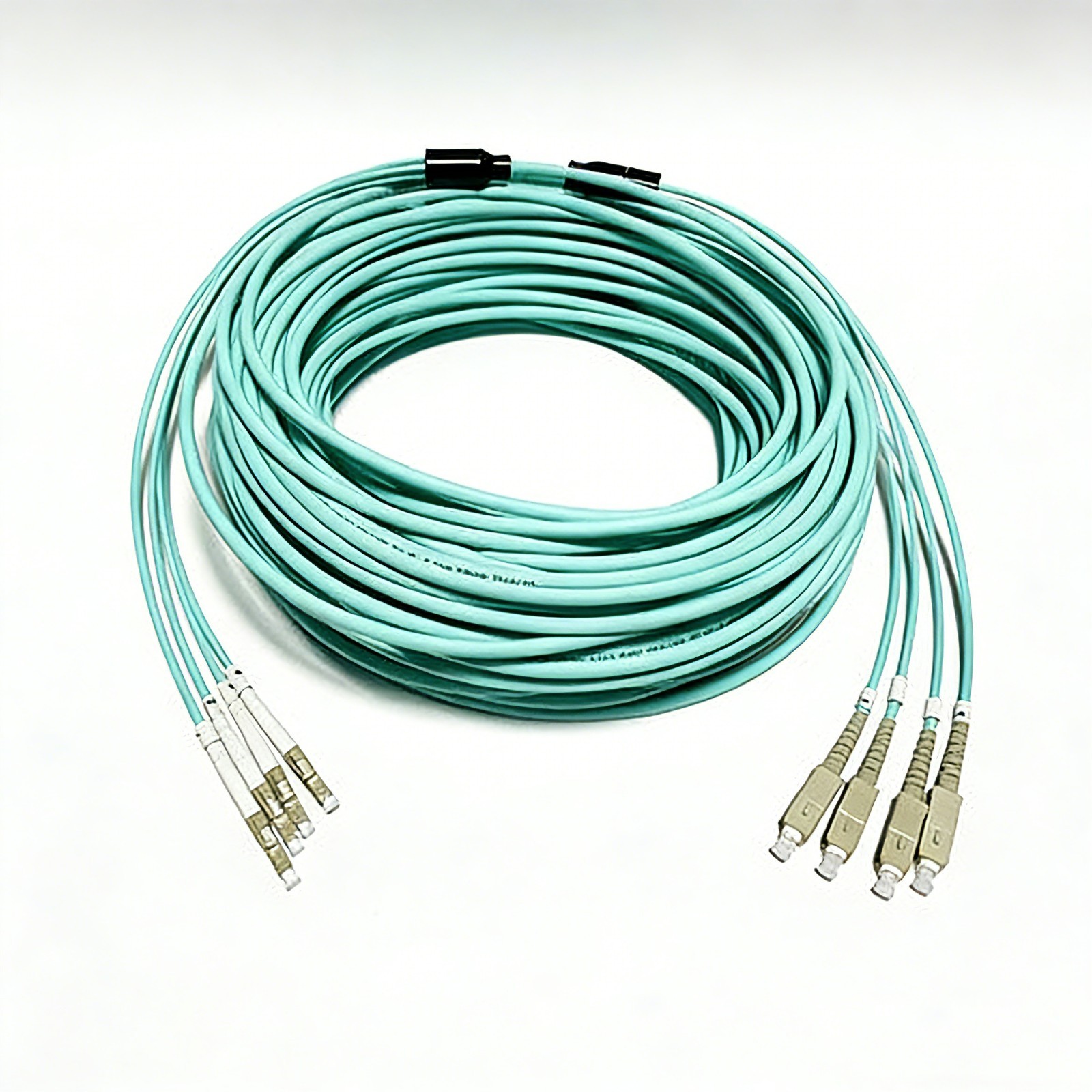20M OM3 10GB Multimode Armored Fiber Patch Cord 4 Strand SC FC LC ST UPC Jumper