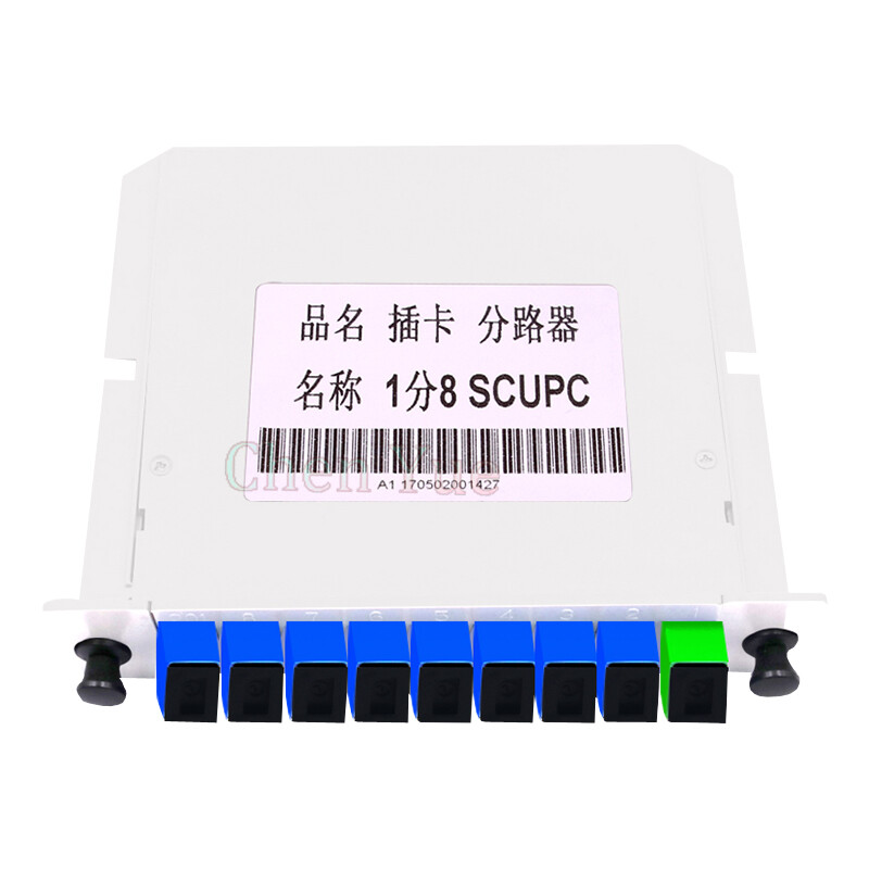 1X8 SC Optical Fiber Splitter Cassette Box Single Mode PLC Fiber Optic Splitter