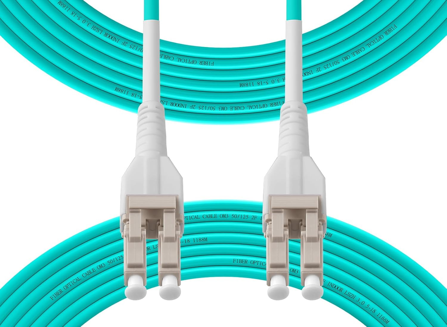 OM3 Fiber LC to LC 20m 65ft OM3 Multimode Fiber Patch Cable, 10GB, 50/125μm