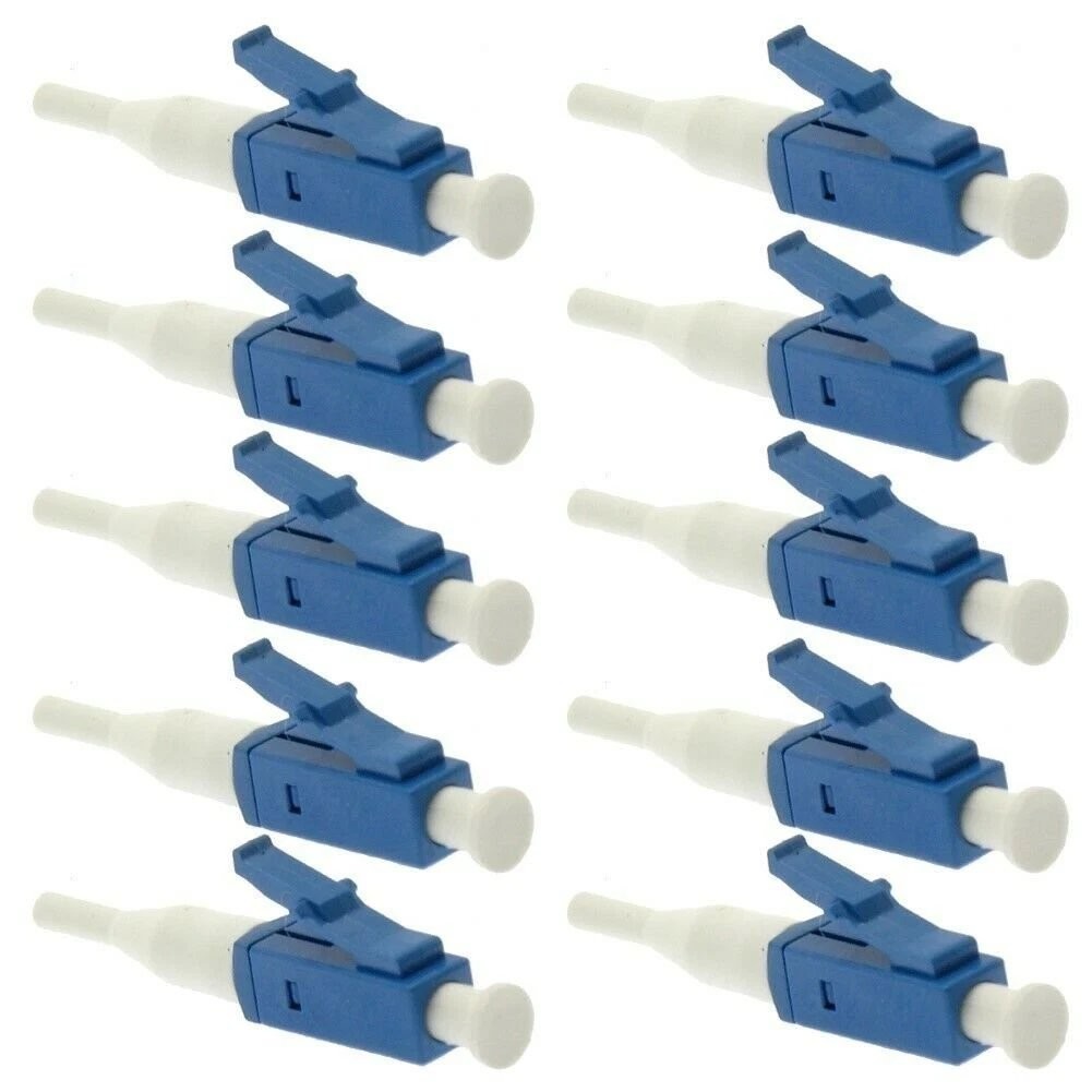 10 Pcs LC/UPC Simplex 0.9mm Singlemode Fiber Optic Optical Connector Adapter
