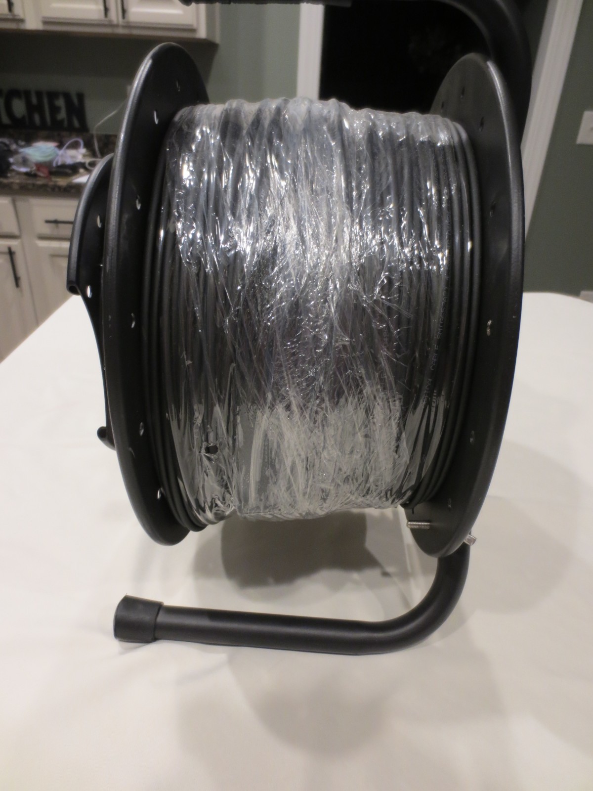 Military Grade Fiber Cable Reel – 1000ft 9/125 Single Mode 4 Fibers ODC Plug New