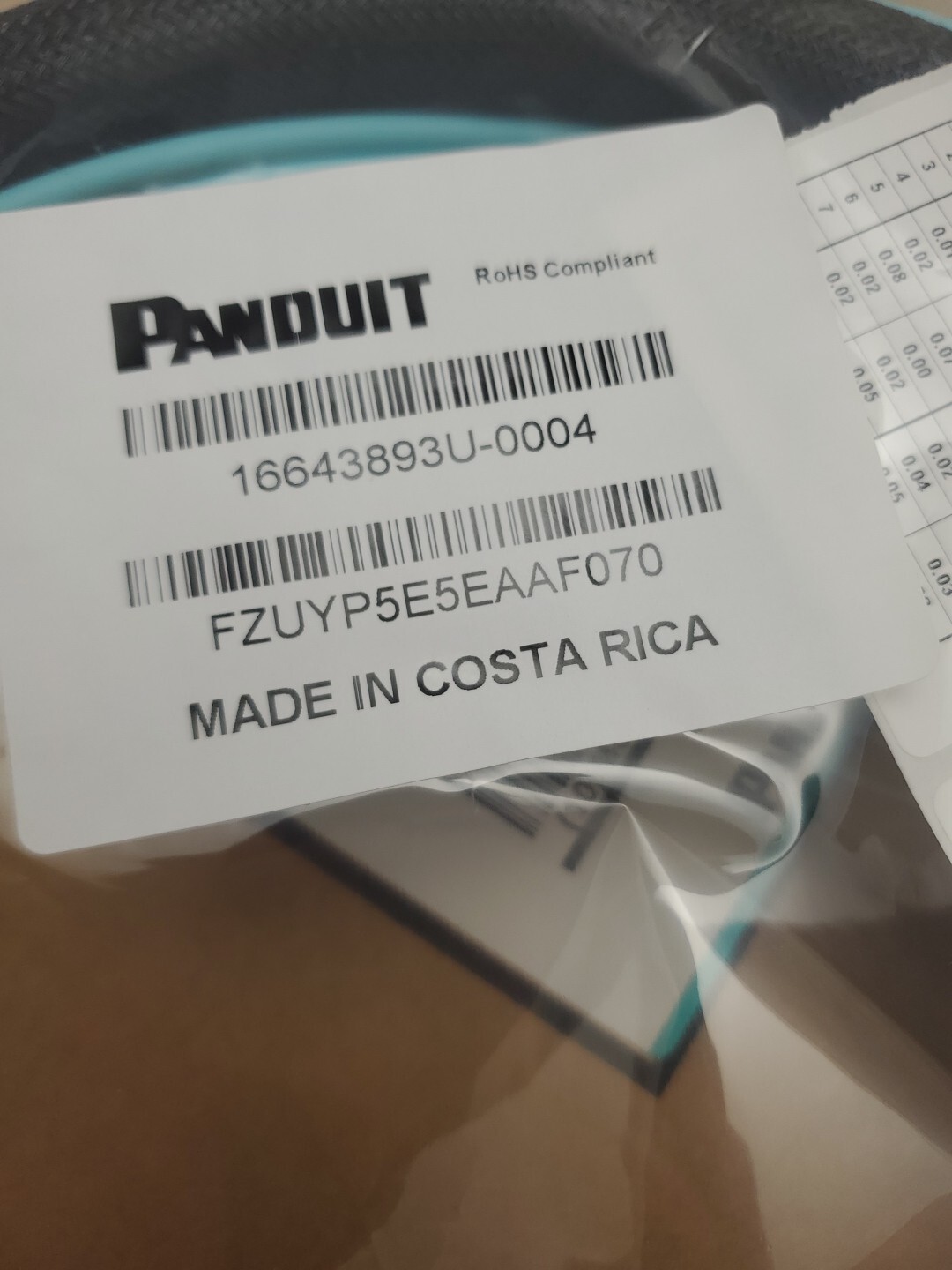 PANDUIT OM4 24 Fiber Sm Diameter Indoor Trunk MPO to MPO 70 Ft FZUYP5E5EAAF070