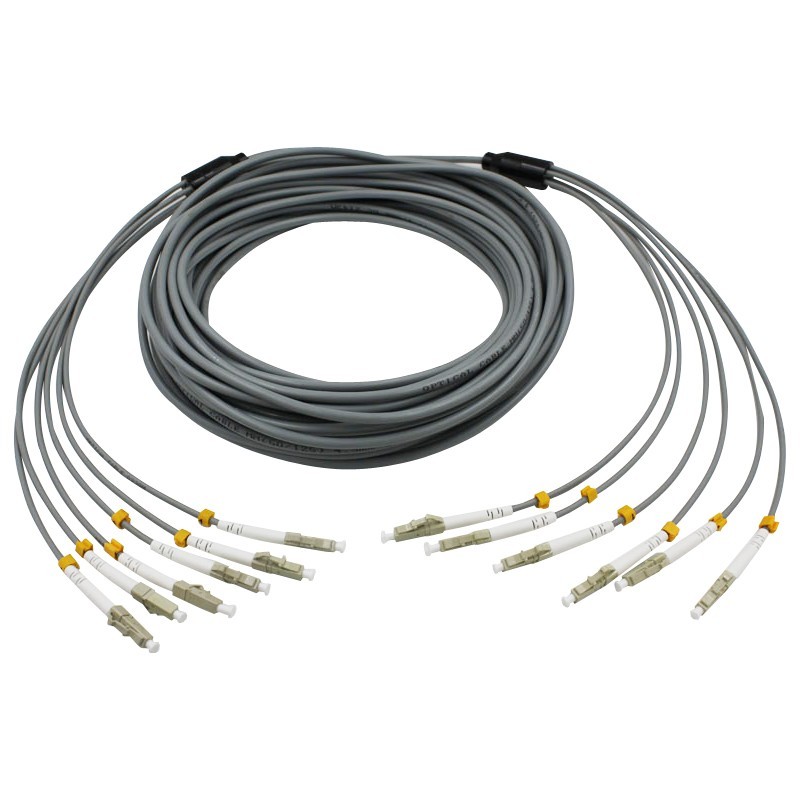 150M Armored Fiber Cable LC-LC UPC Multi- Mode 6 Strand Fiber Optical Patch Cord
