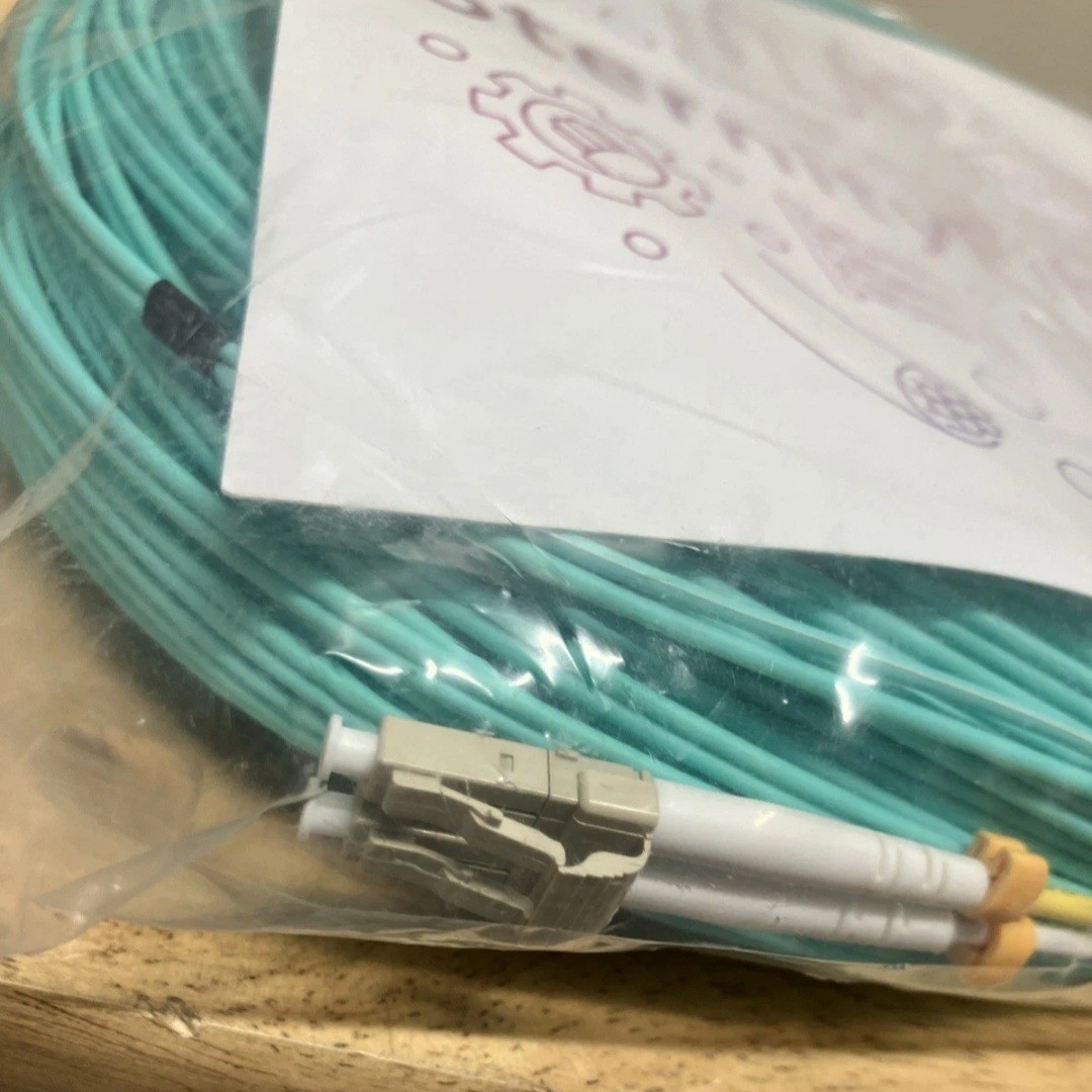 100M (330ft) OM3 LC to LC Fiber Optic Patch Cable Multimode Duplex 50/125um
