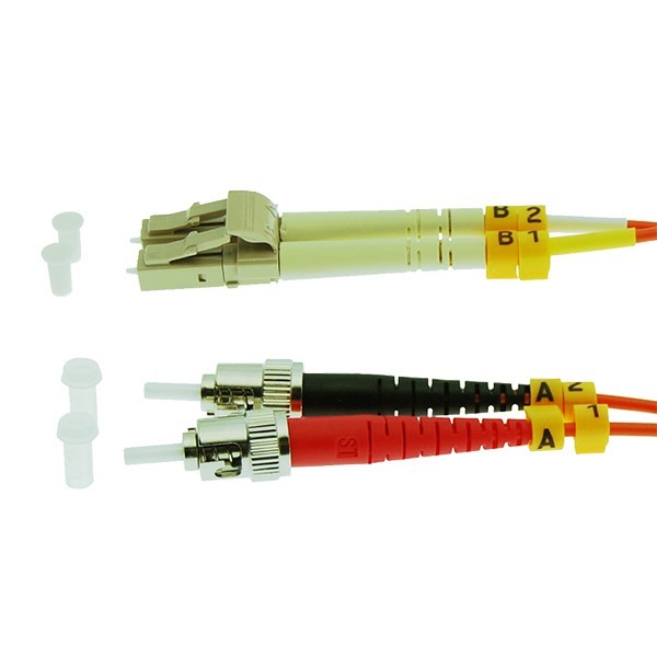 3FT 1m ST to LC Duplex Multi Mode 62.5/125 Fiber Optic Optical Patch Cable Cord