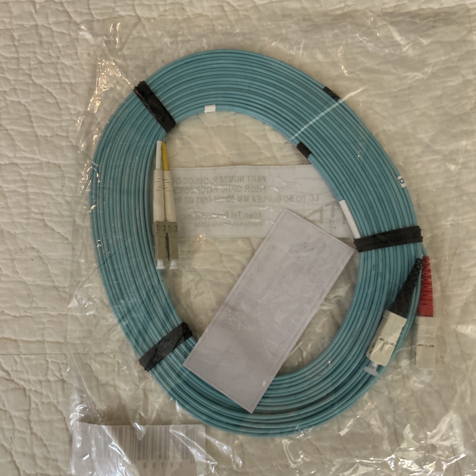 Atp Allen Tel Products GBLCC-D4-08 Fiber Optic Patch Cord 2mm 50/125 LC to SC