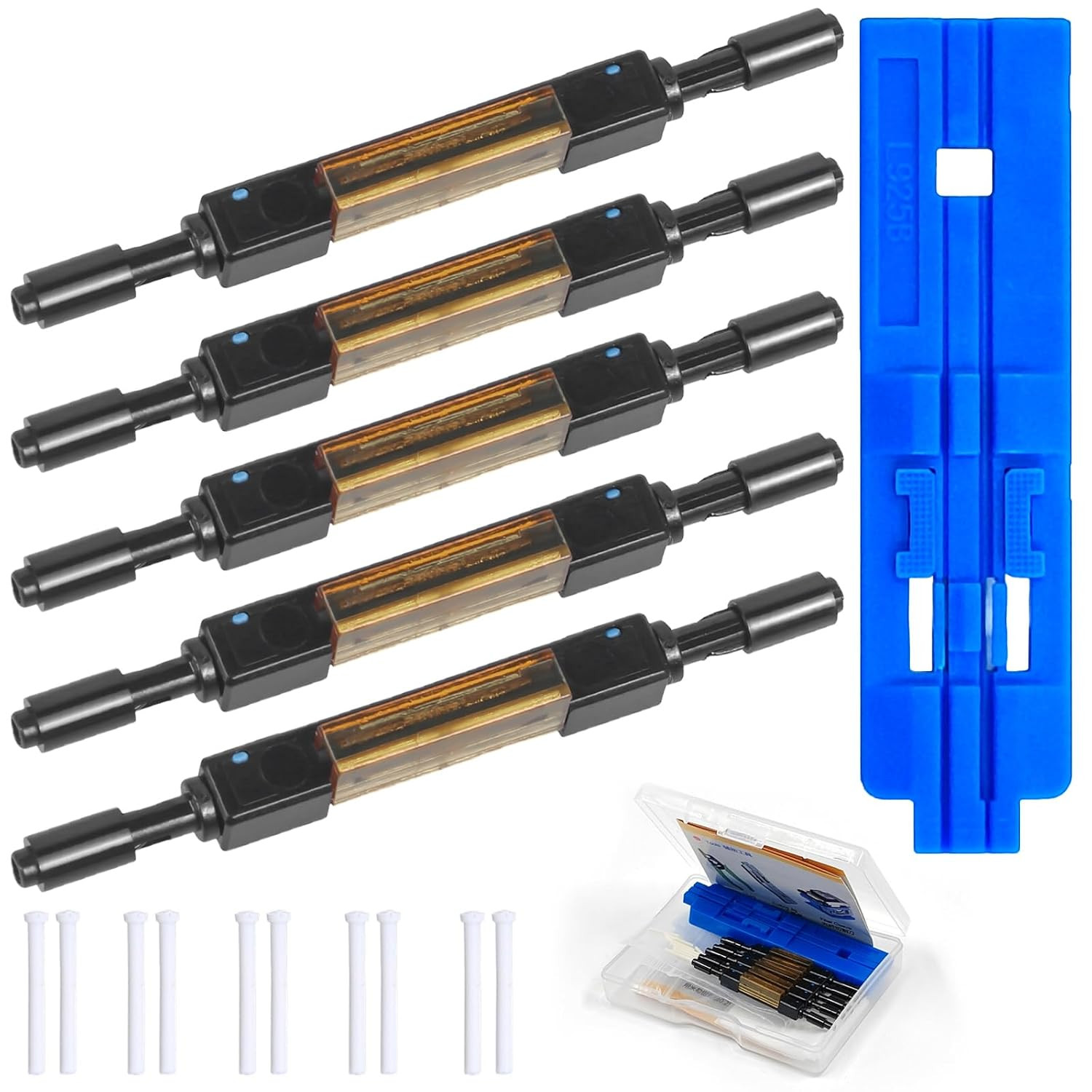 5-Pack Fiber Optic Quick Connector Optical Fiber Mechanical Splice for 0.25Mm Ba