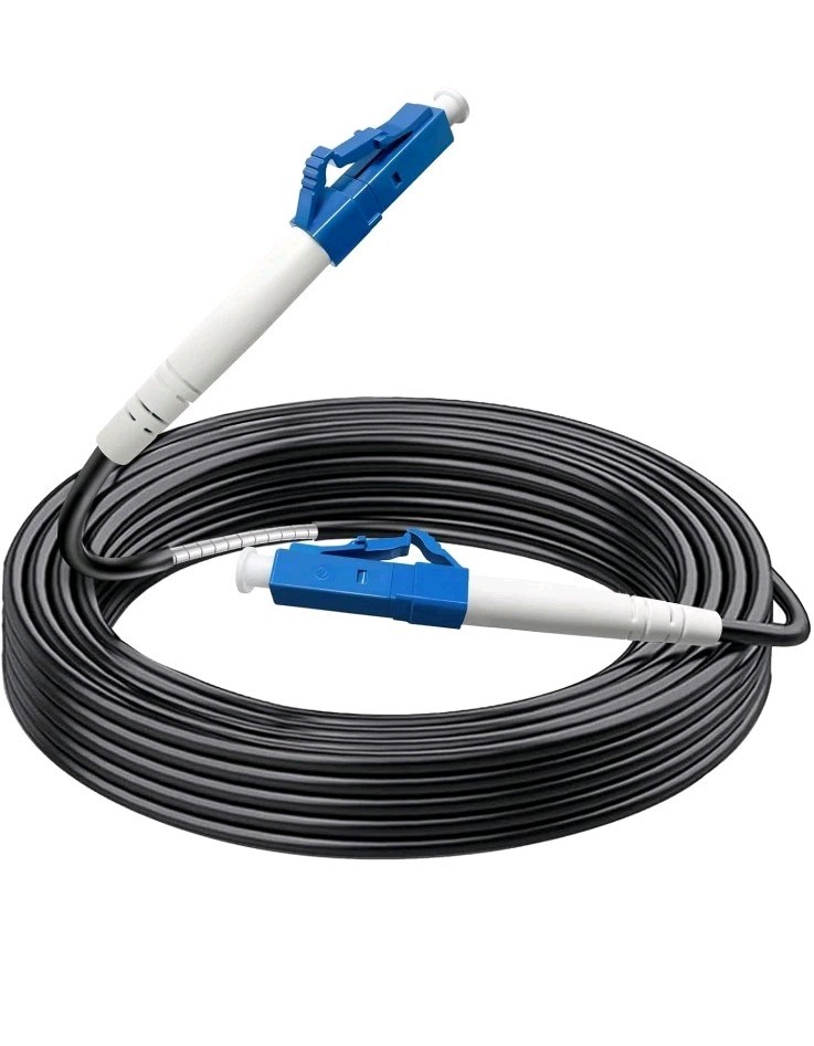Bangun Fiber Optic Cable 30ft (10 Meters), Outdoor Multimode Armored Cable New