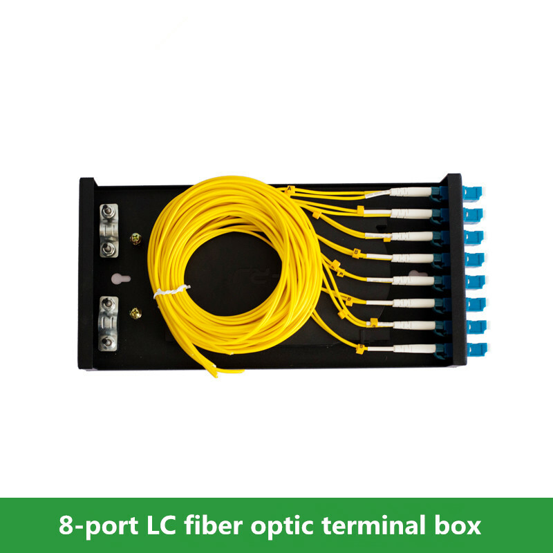 8-port LC fiber optic terminal box thickened 1.0MM including flange + pigtail