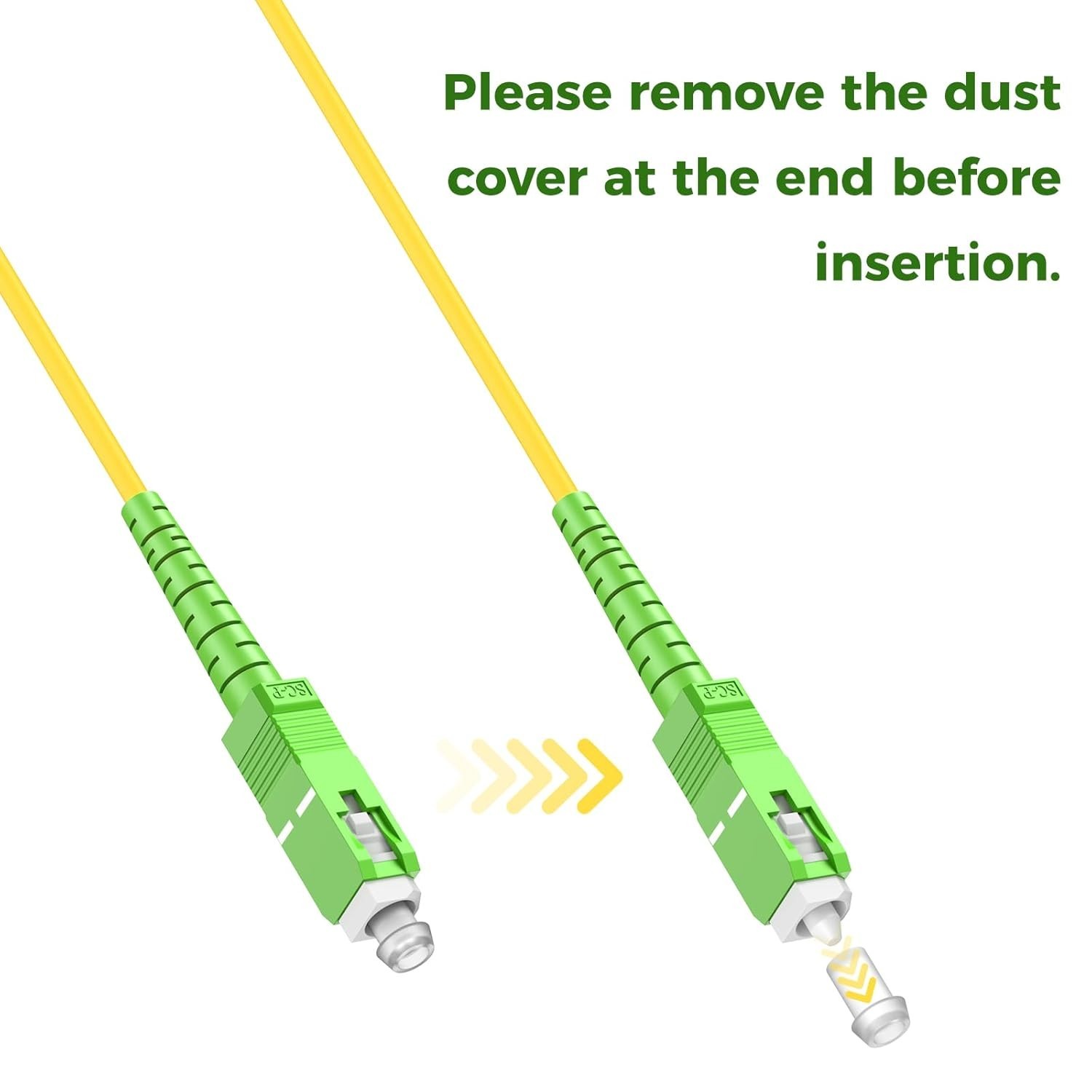 to Single Mode Fiber Optic Patch Cable, 3FT 1m Simplex 9/125um OS1/OS2 LSZH Y…