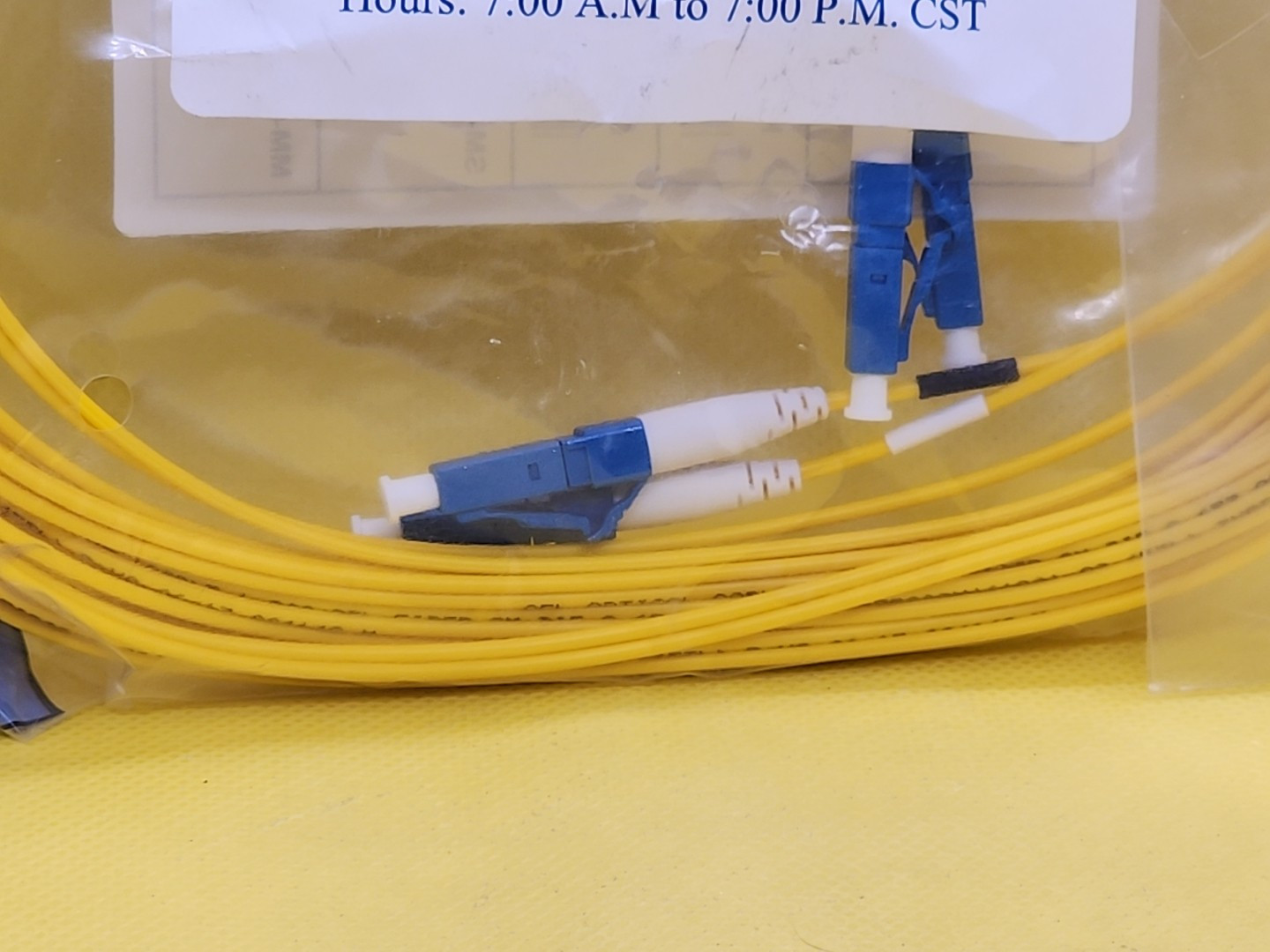 LOT OF 2 – AFL 25FT CS005019-0025FT FIBER OPTIC CABLE [RB6]
