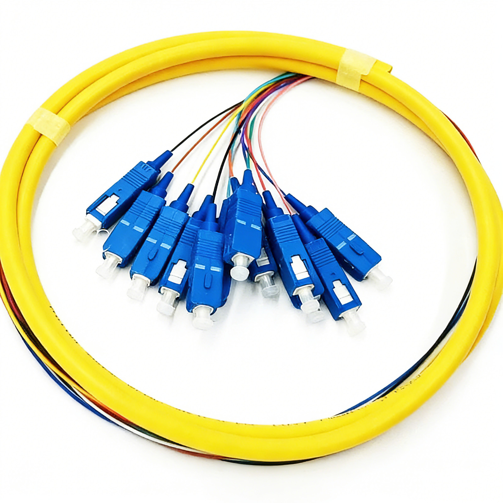 12F SC LC FC ST UPC SingleMode Bunch Fiber Optic Pigtail 1M SM 9/125 Pigtails