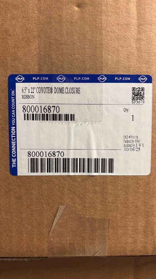 Coyote Dome Closure Kit 6.5″ x 22”