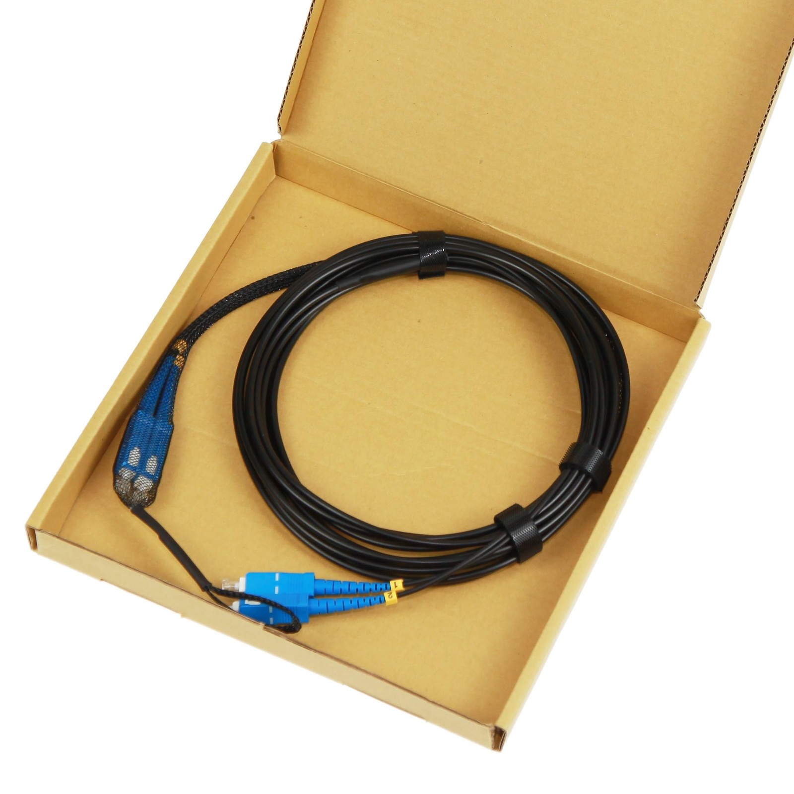 30ft Armored SC/UPC to SC/UPC Singlemode Duplex 9/125um Fiber Optic Jumper