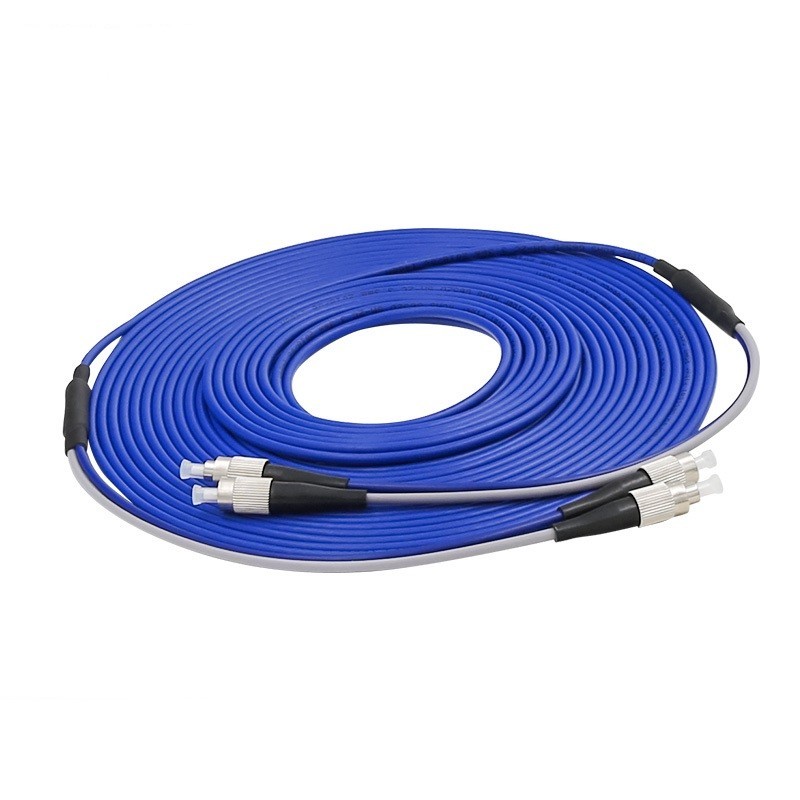 50M Indoor Armored Fiber Patch Cord LC/SC/ST/FC LC-LC SM 9/125 Duplex High Speed