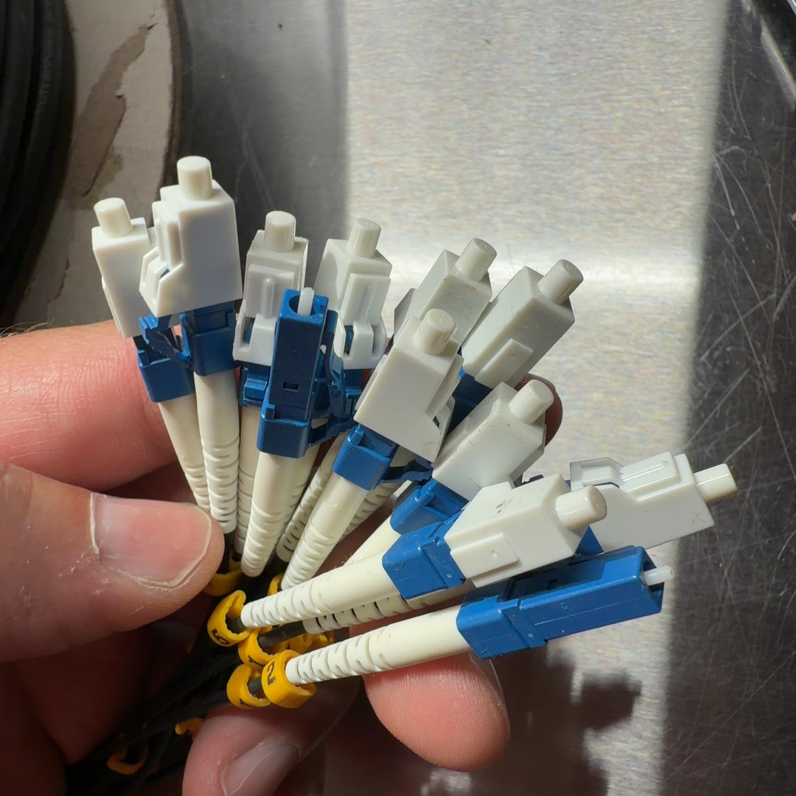 75m LC to LC 12 Core OS2 Single Mode Armored Fiber Optic Cable 9/125um
