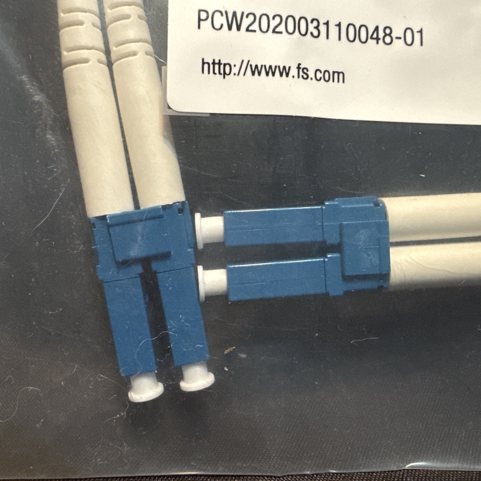 FS ~ 0.3m Fiber Patch Cable LC UPC to LC UPC Duplex, Single Mode (OS2) 2.0mm