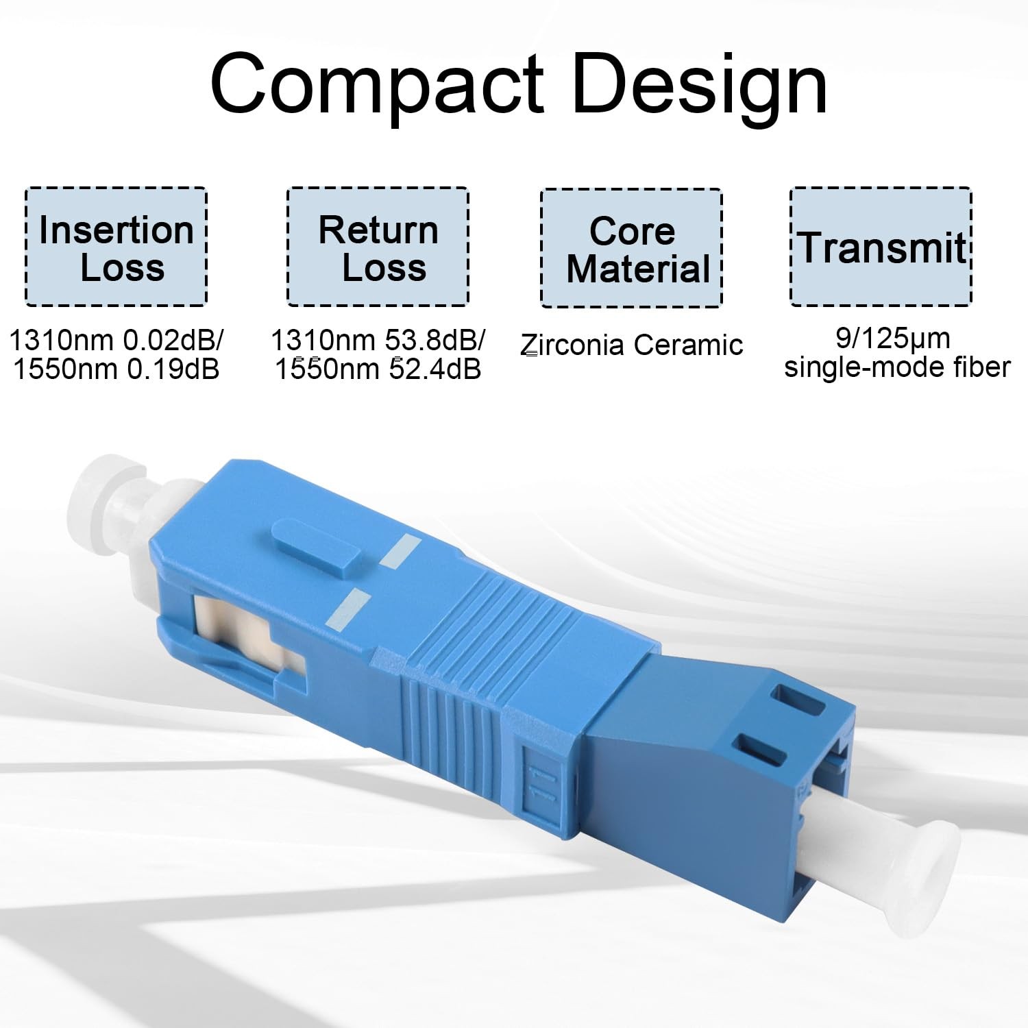 SC Male To LC Female Singlemode Adapter SM 9/125m SC/UPC To LC/UPC Hybrid