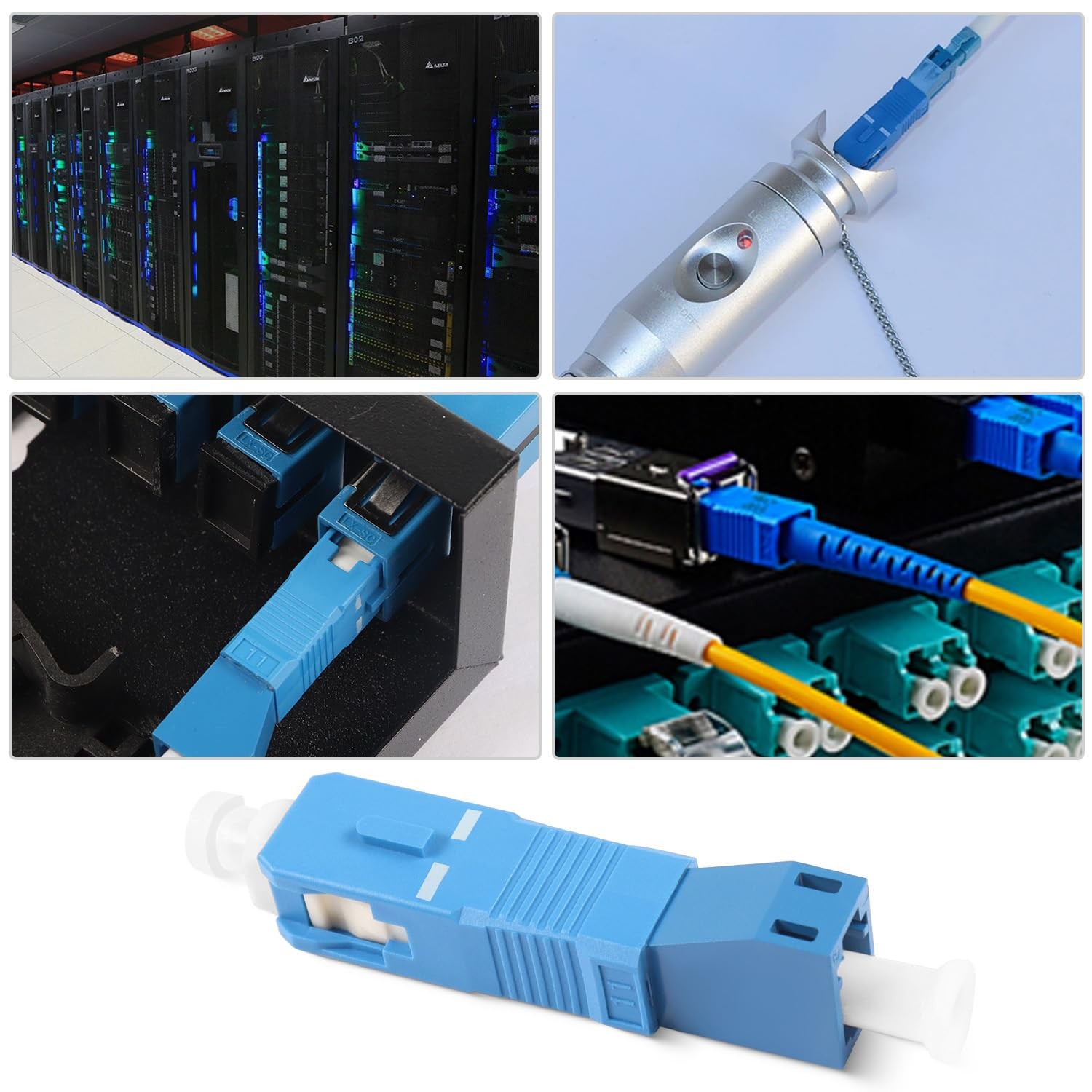 SC Male To LC Female Singlemode Adapter SM 9/125m SC/UPC To LC/UPC Hybrid