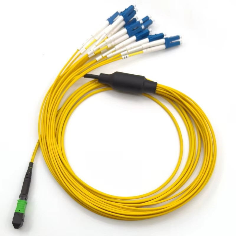 1~50M MPO/MTP Female/Male to 12xLC Type B Breakout Cable OS2 SM Fiber Patch Cord