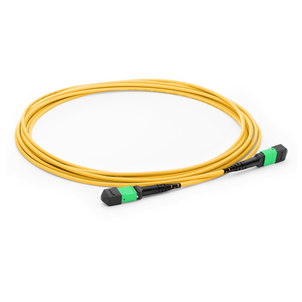 MPO to MPO APC Fiber Optic Patch Cord 8/12 Fibers Type B Female OS2 SM Cable