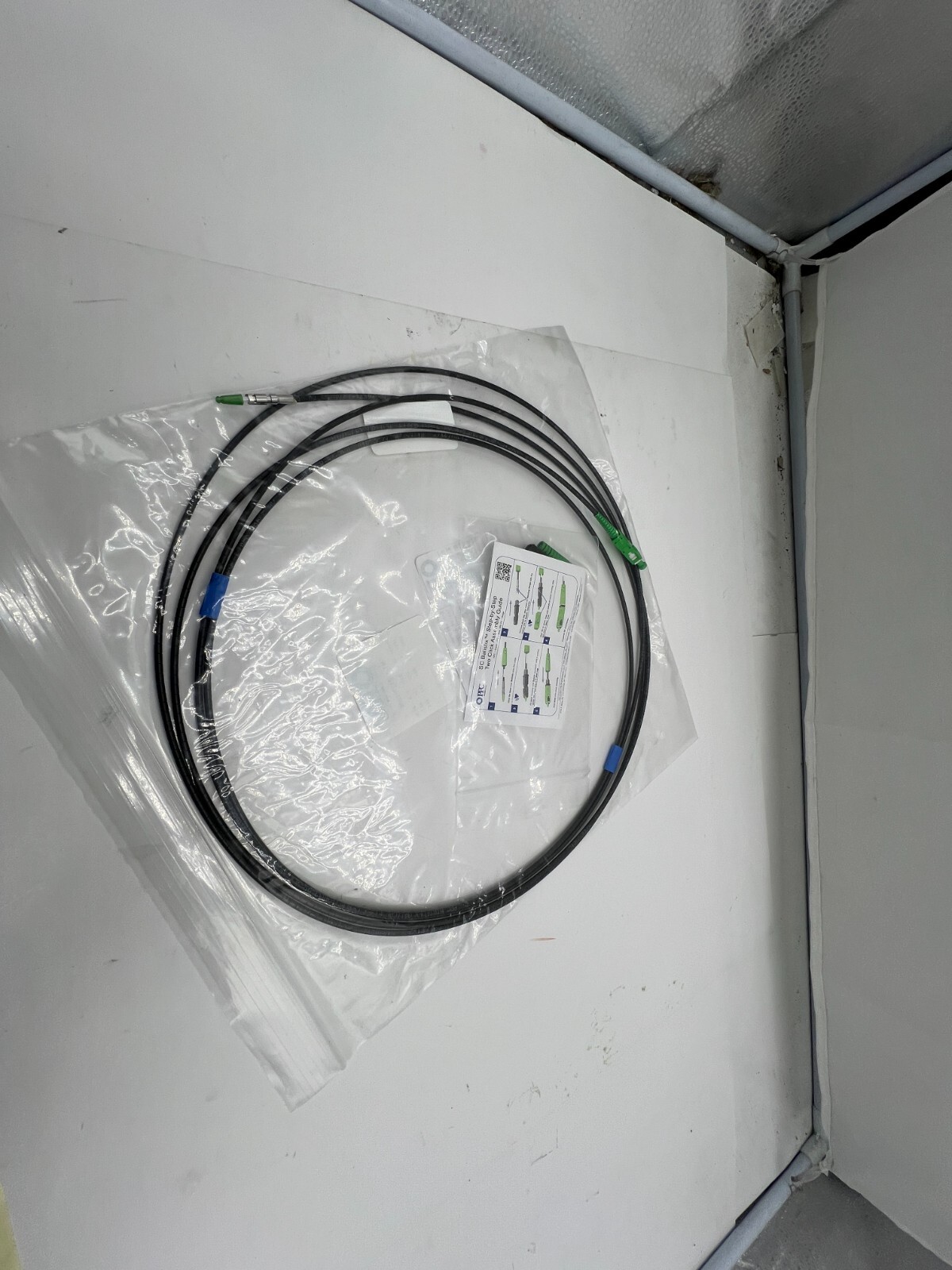 QTY 3 PPC 10FT Fiber QuikPush Cable Assembly 3mm SC APC Balistix 10-0241-10F