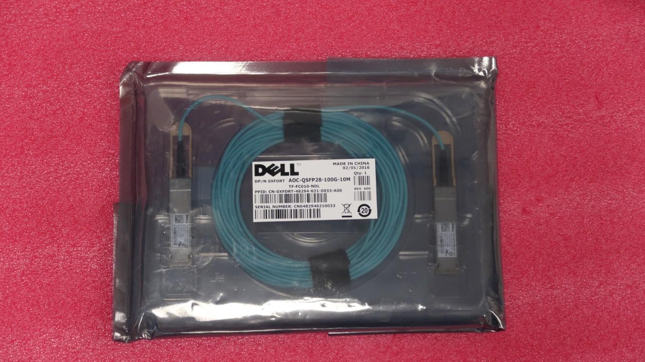 NEW Dell 10Meter/32FT XFDRT AOC-QSFP28 100Gb QSFP28 active fiber optical cable