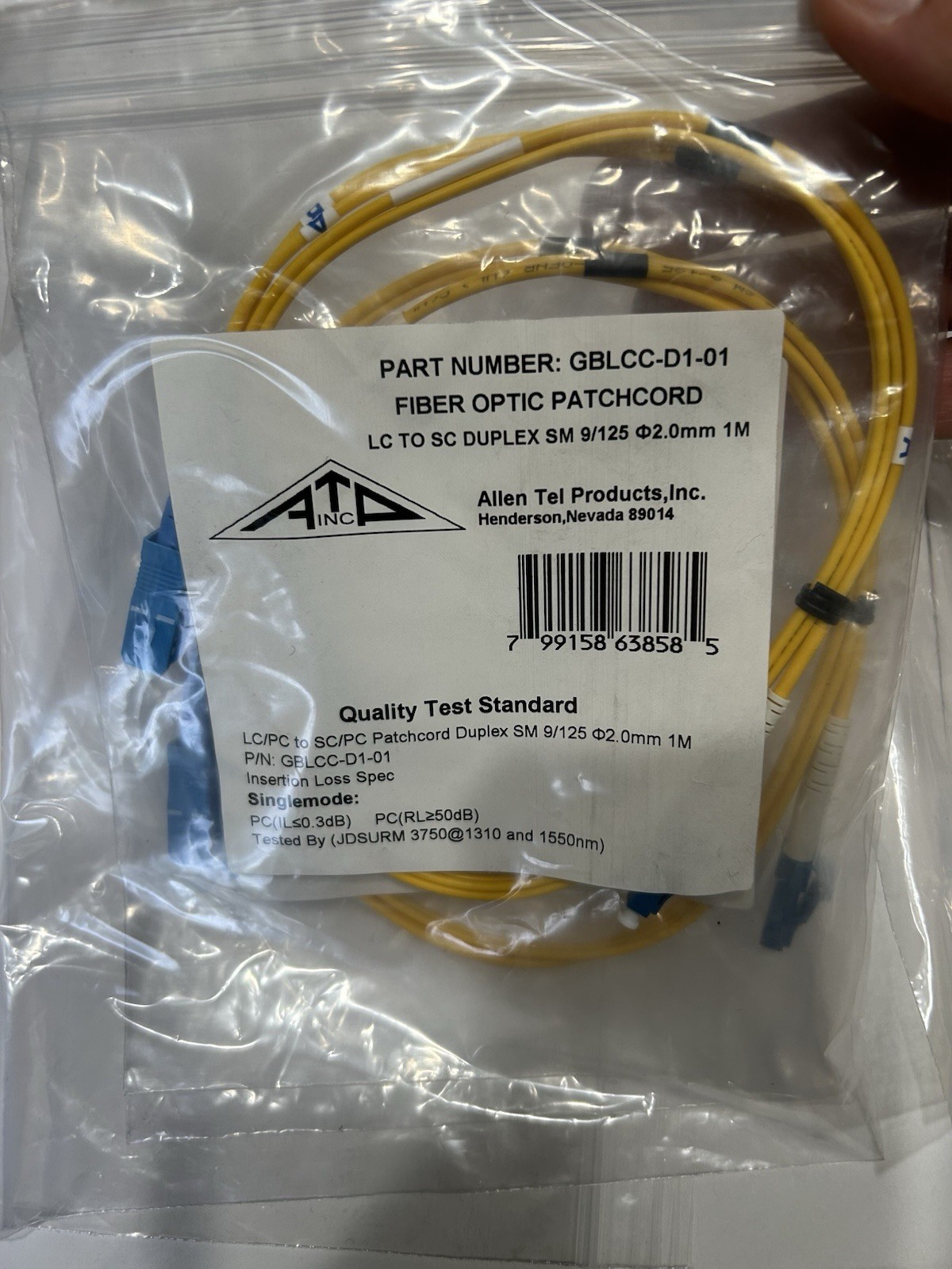 Fiber Lot Corning, commscope, unicams, patch cord, fanout kit, Allen tel,