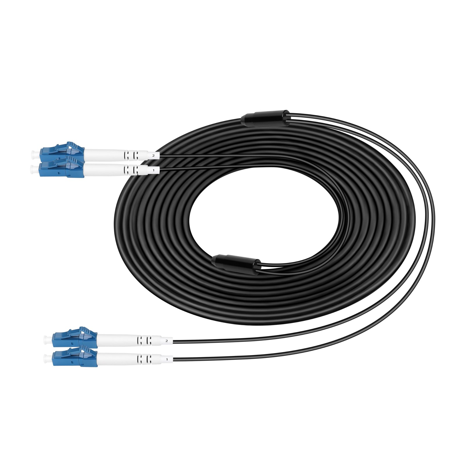 LC to LC Fiber Patch Cable Single Mode 30m/100ft,2 Core TPU Outdoor Fiber Optic
