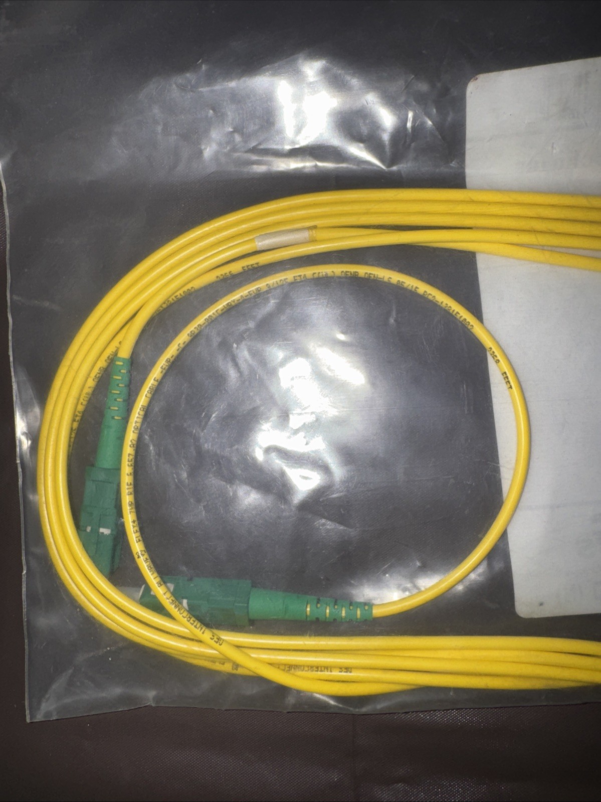 OFS 10FT (3M) SC/APC to SC/APC OS2 9/125 G.657.A1 Single Mode Fiber Patch Cable