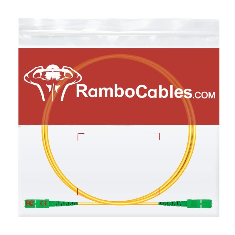 3ft 1m Yellow OS2 Single Mode SCA To SCA Fiber Optic Internet Patch Cable