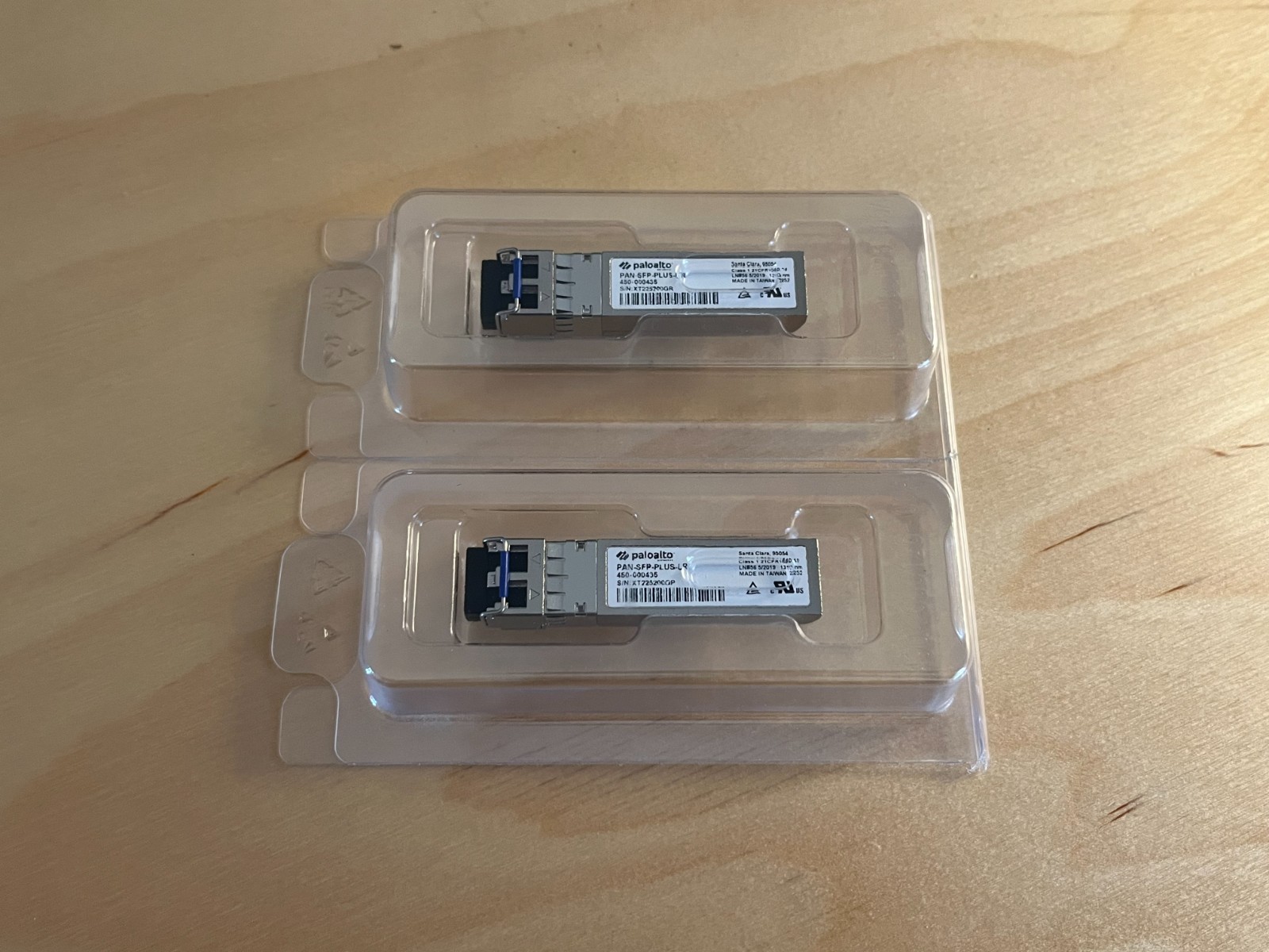 2x New Sealed Genuine Original Palo Alto Networks PAN-SFP-PLUS-LR Transceiver
