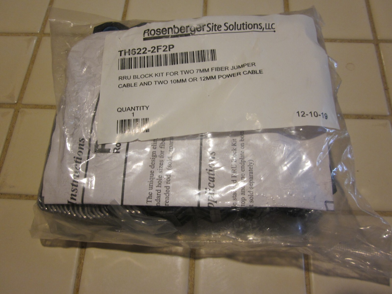 Bag of 10 Rosenberger Site Solutions TH622-2F2P RRU Block Kits New