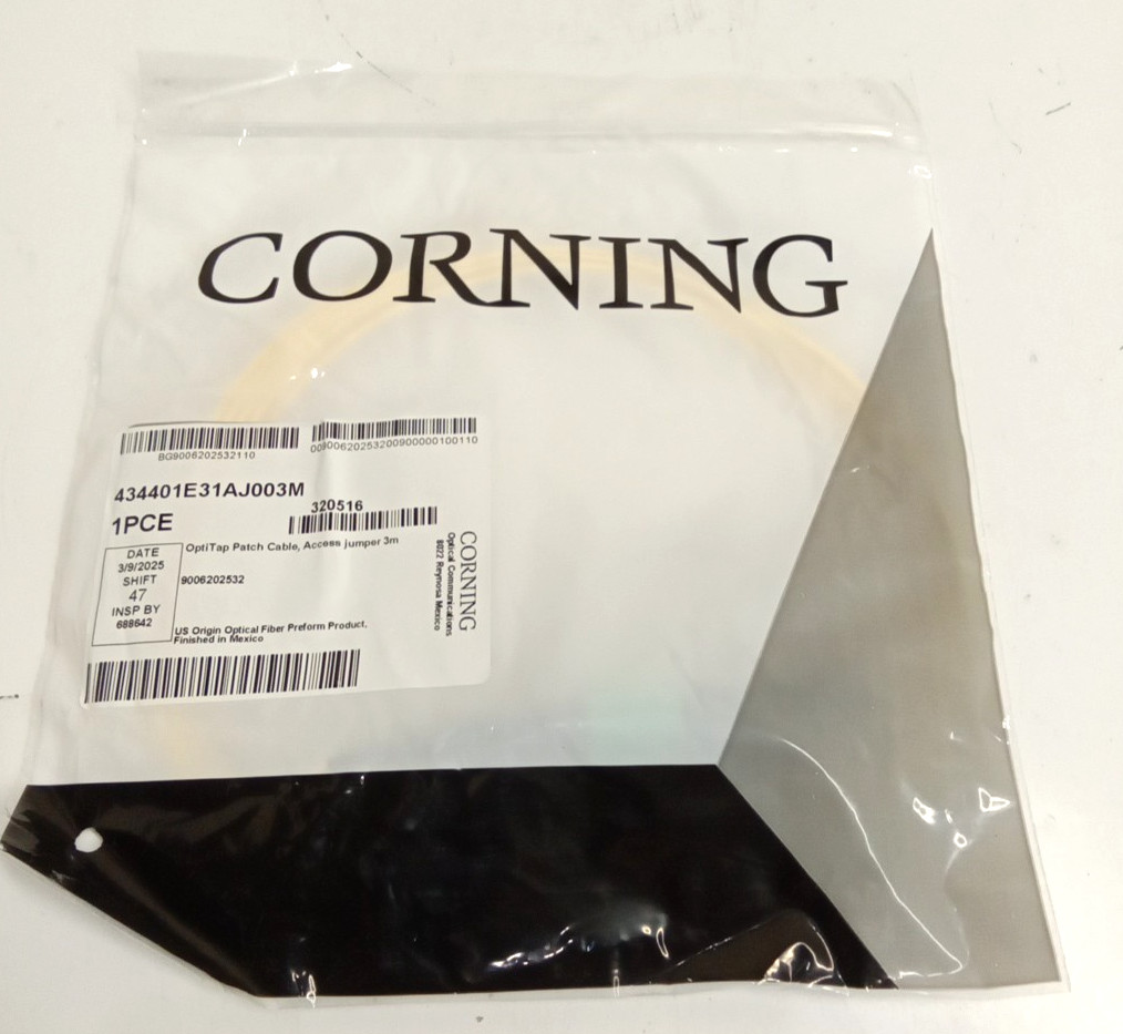 Corning 434401E31AJ003M OptiTap® Test Jumpers 1 F Single-mode (OS2) 2.9mm, 3m