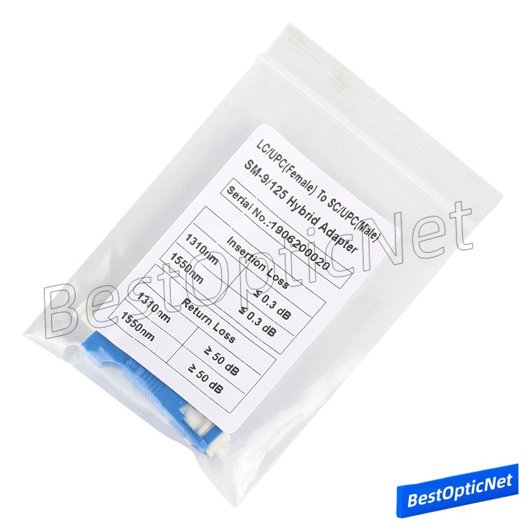 SC Male to LC Female PC APC SM MM Fiber Optical Adapter Optic Converter LC to SC