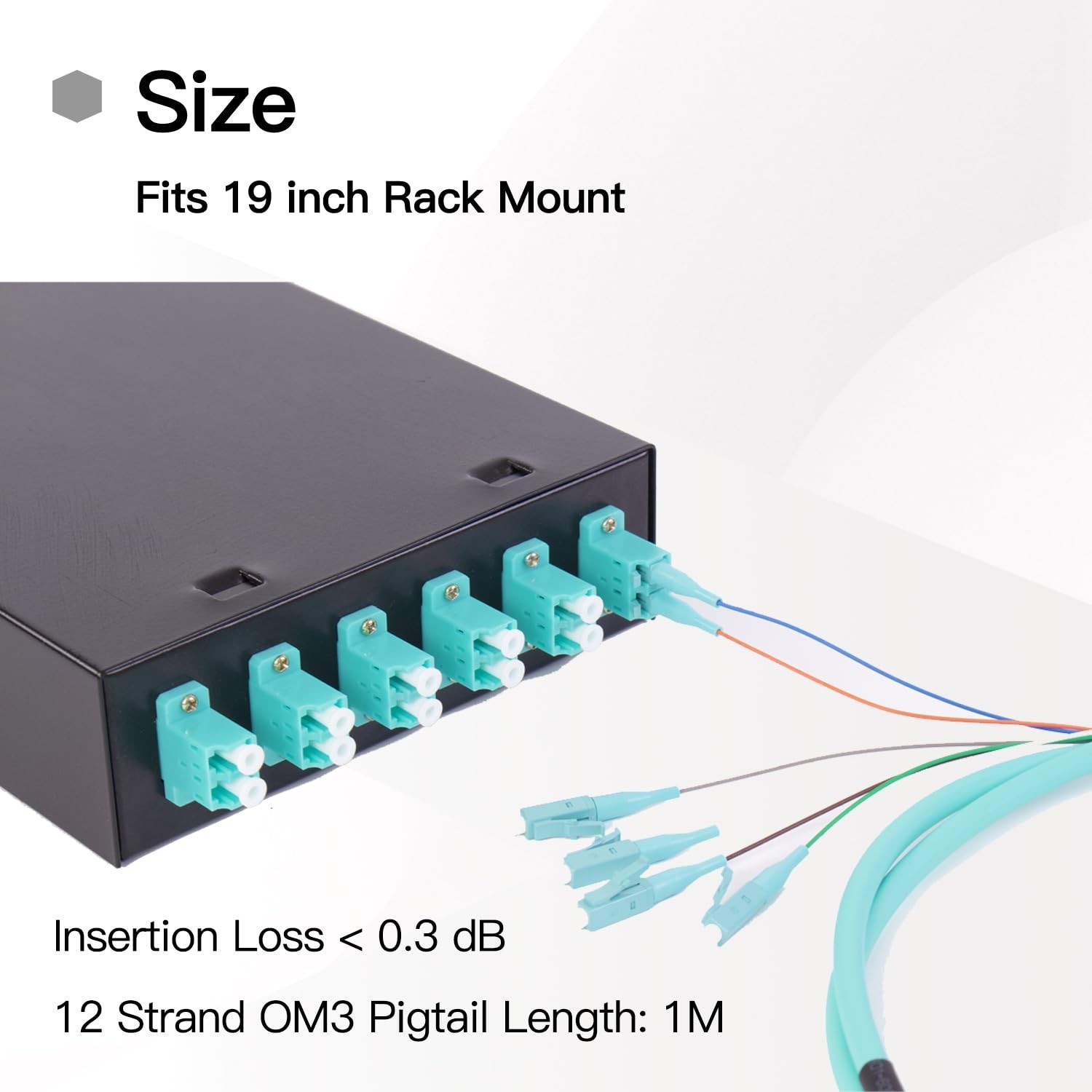 Durable 6 Port Duplex LGX Fiber Enclosure Kit: 12 Strand LC Pigtails Included