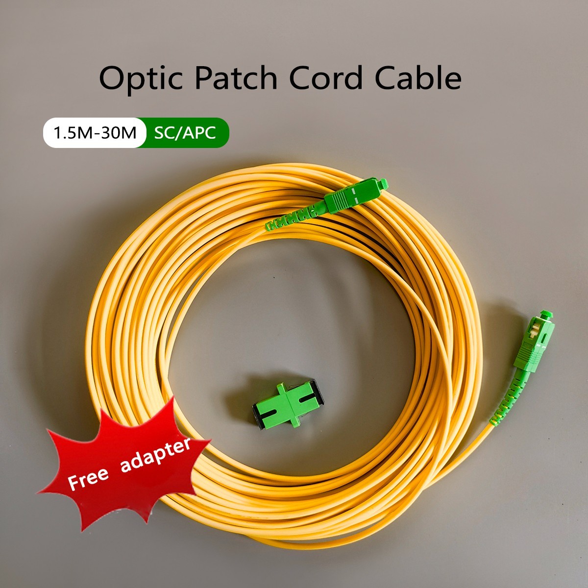 Fiber Optic Cable 1.5M-30M SC/APC-SC/APC Indoor FTTR Single Mode Free Adapter