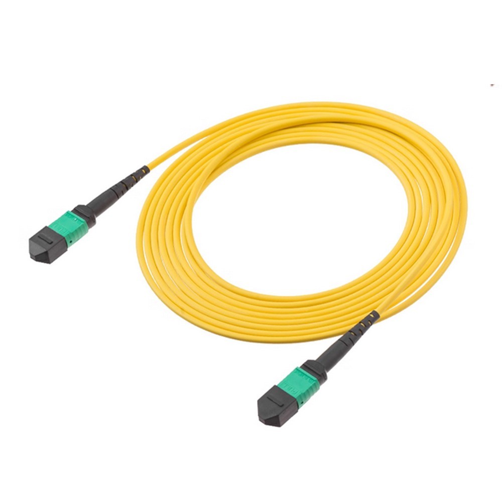 MPO to MPO APC Fiber Optic Patch Cord 8/12 Fibers Type B Female OS2 SM Cable
