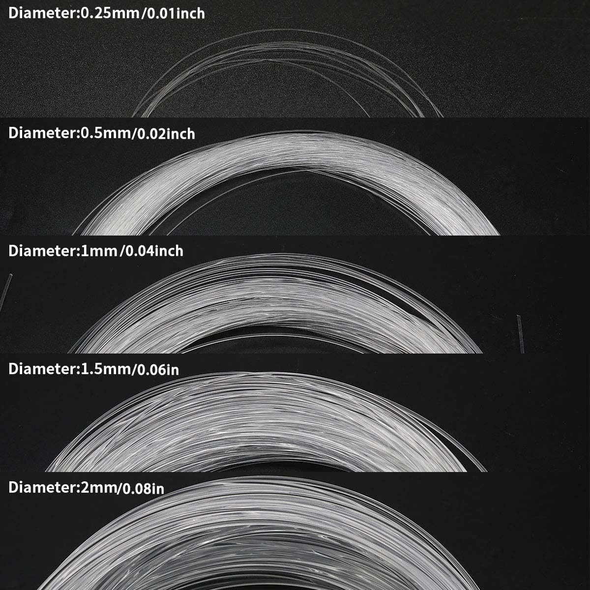 Long-lasting 164ft PMMA Fiber Optic Cable Roll – Embrace Twinkling Star Effects