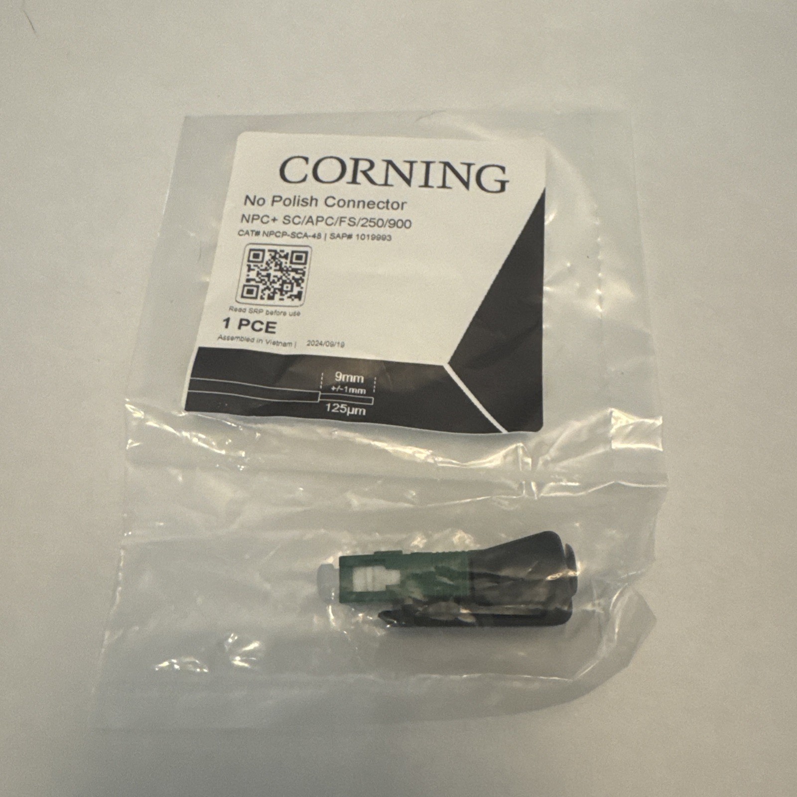 Corning NPCP-SCA-48 NPC+ SC/APC/FS/250/900 No Polish Connector,