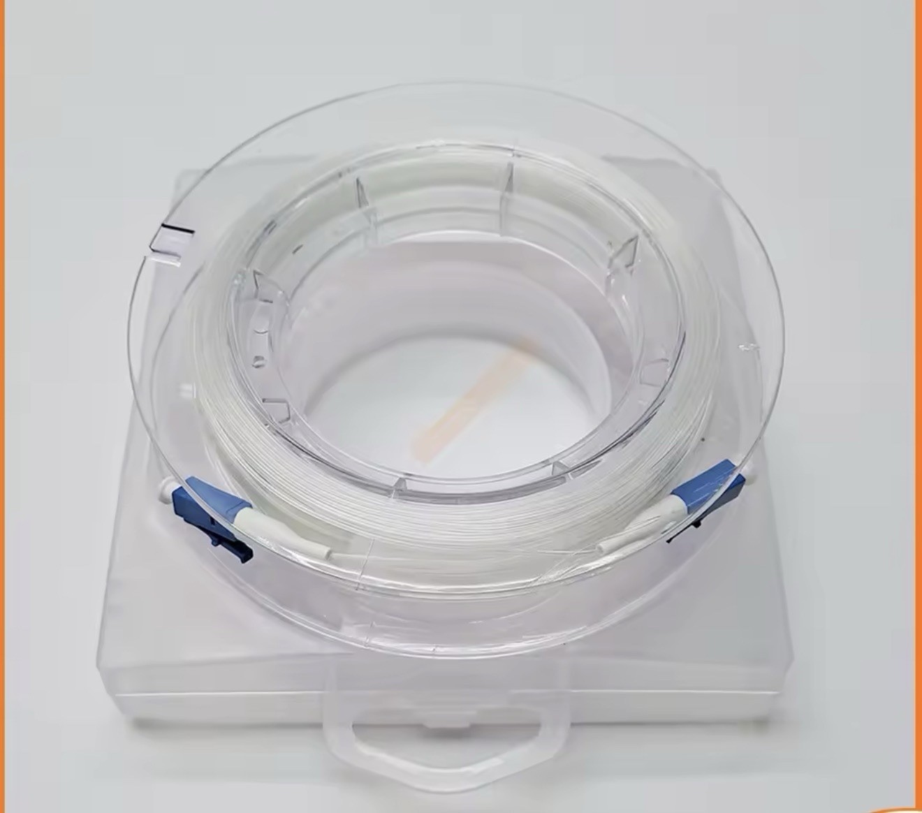 10m LC-LC G657A2 Transparent Invisible Fiber Optic Patch Cable Single Mode