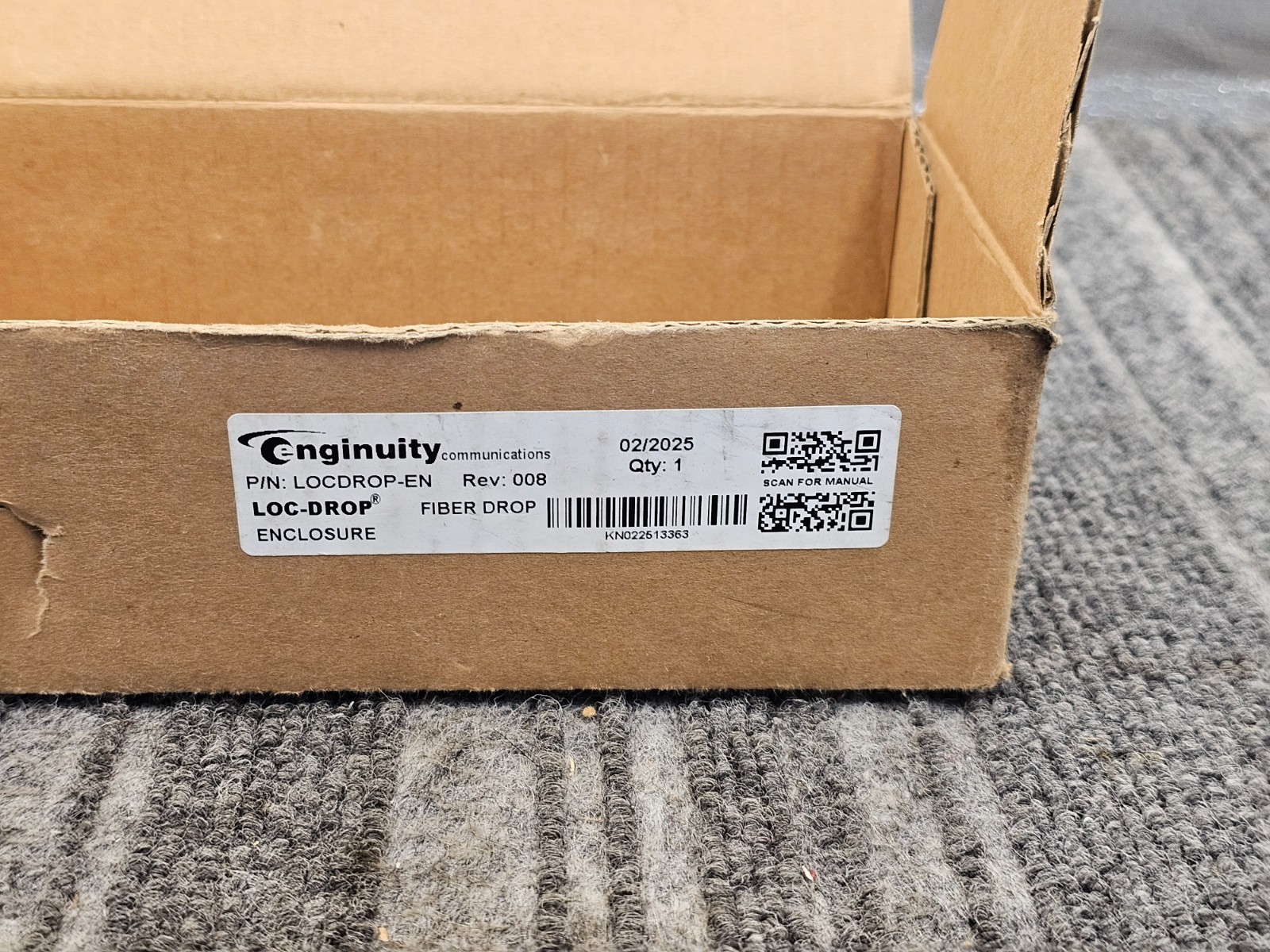 ENGINUITY LOCDROP-EN: COMMUNICATIONS FIBER REPAIR SPLICE ENCLOSURE