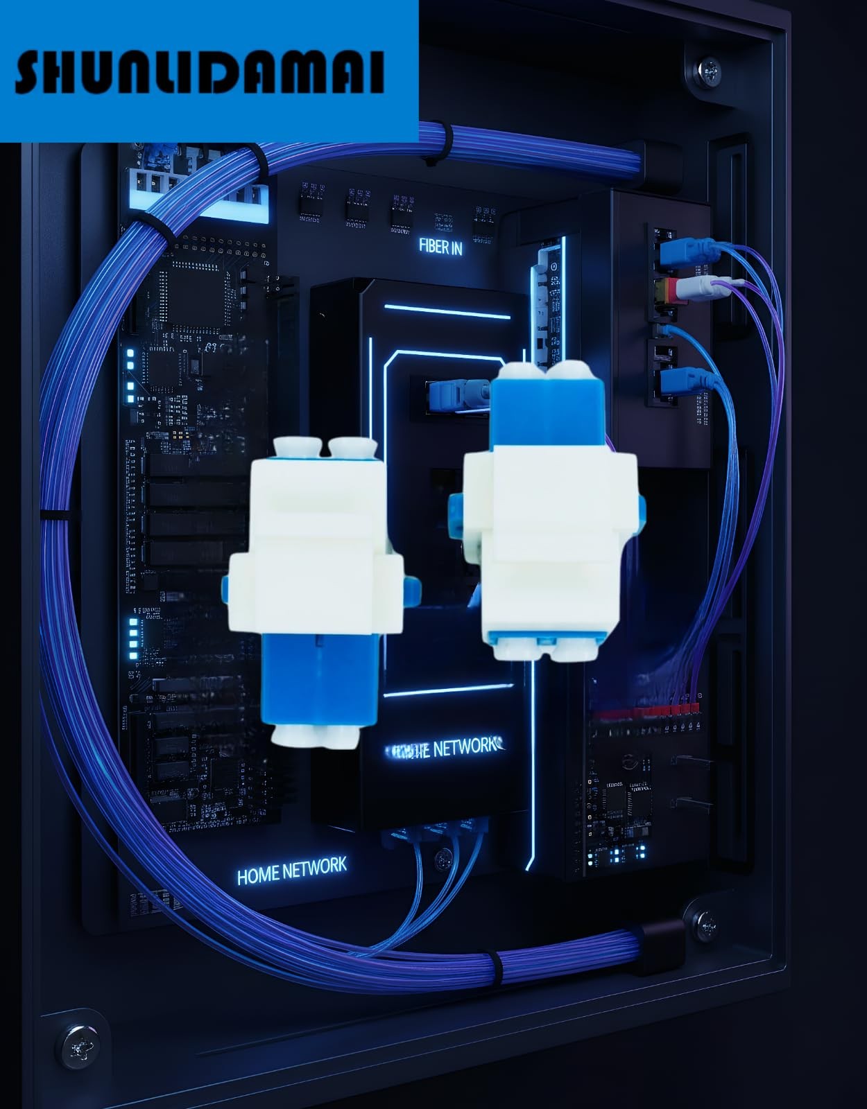 5 PCS Fiber Optic Keystone Jack LC Duplex Multimode Coupler MM XLR Adapter