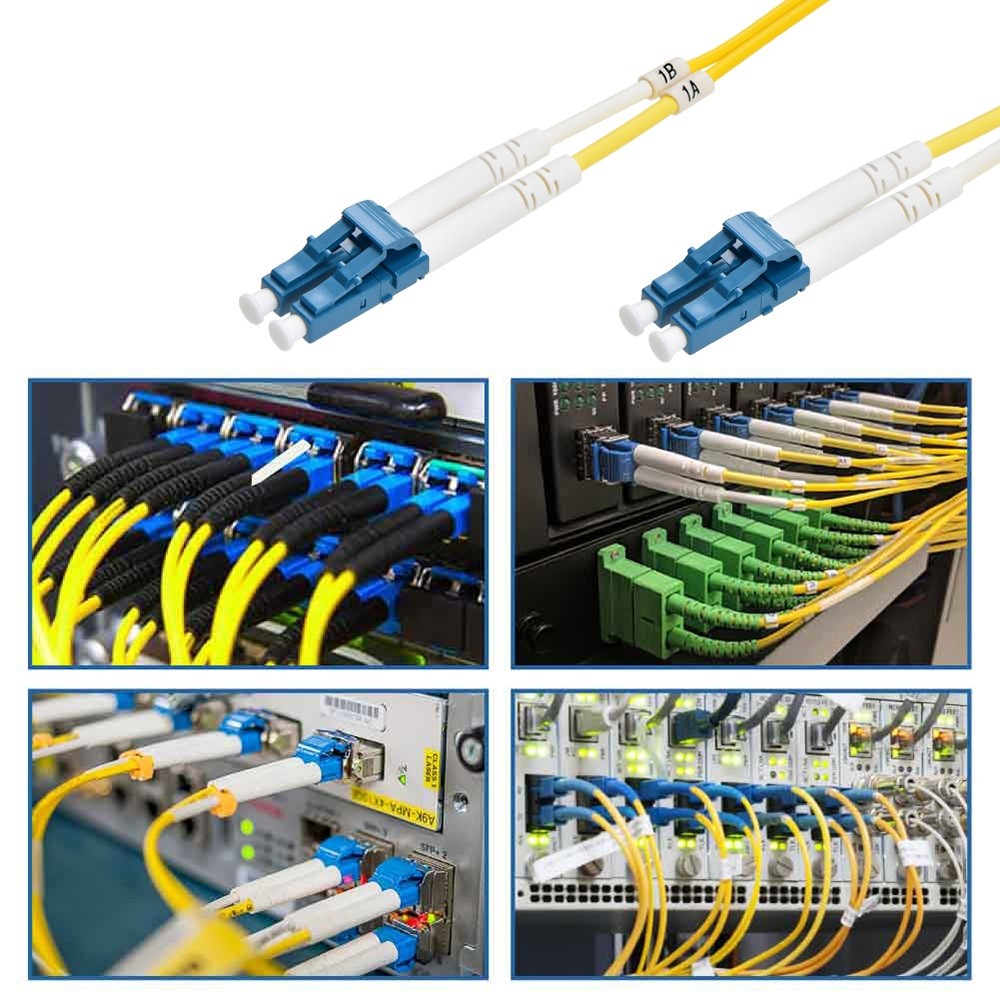 5 Pack of 7m LC/UPC-LC/UPC Singlemode Duplex OFNR 2.0mm Fiber Optic Patch Cable