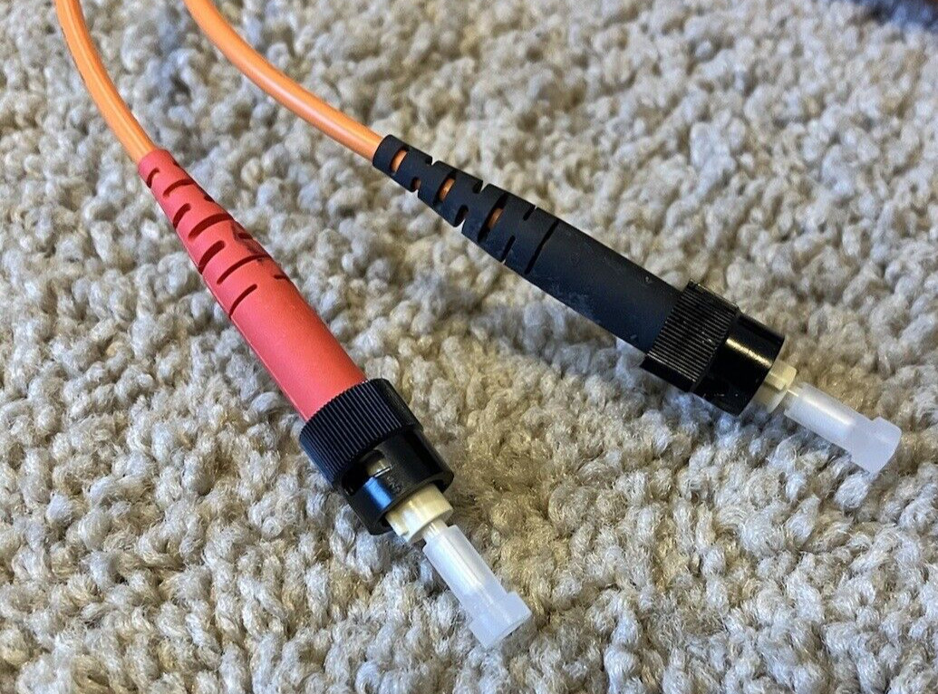 5 PACK LOT 2m ST-ST Duplex 62.5/125 Multimode Fiber Patch Cable Orange 2 Meter