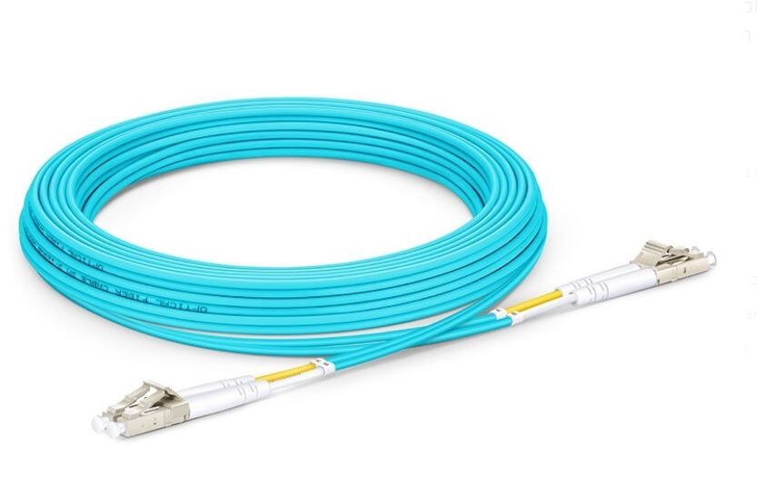 FS-5m LC UPC to LC UPC Duplex 2.0mm PVC OM3 Multimode Fiber Optic Patch cable