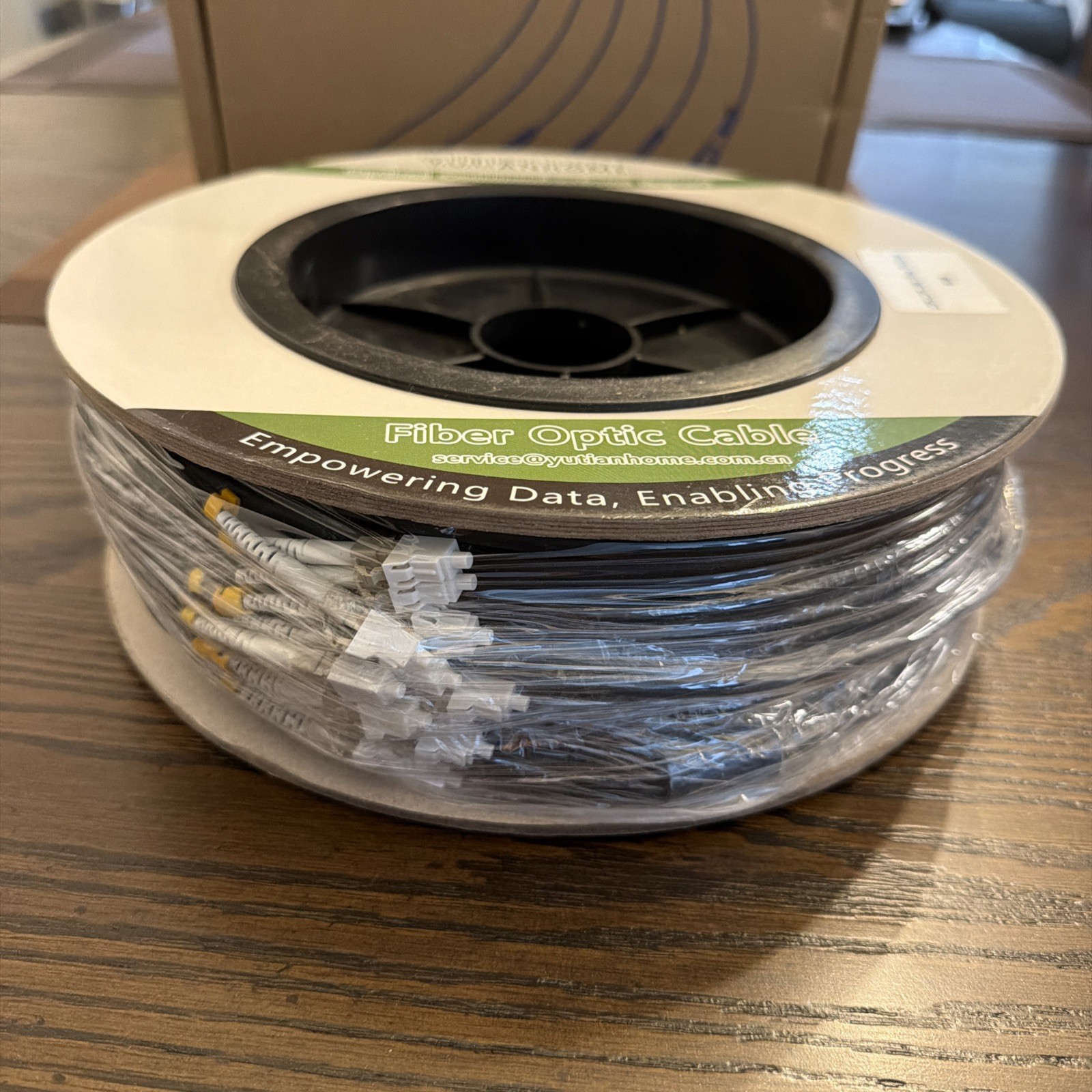 12 Core Industrial TPU LC To LC Outdoor Armored Fiber Optic Cable 6.0mm 50m