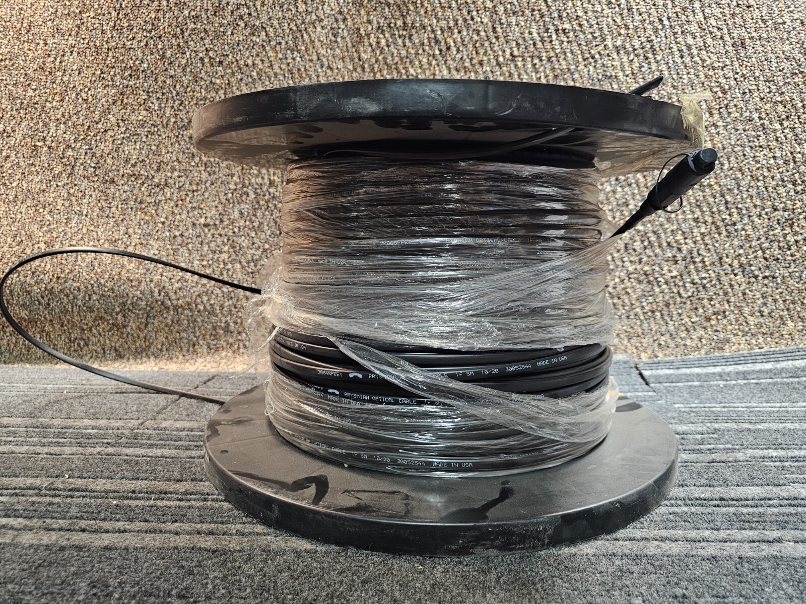 Prysmian 30052544 Optical Cable 1000ft 1F Single Mode 10/20 Black