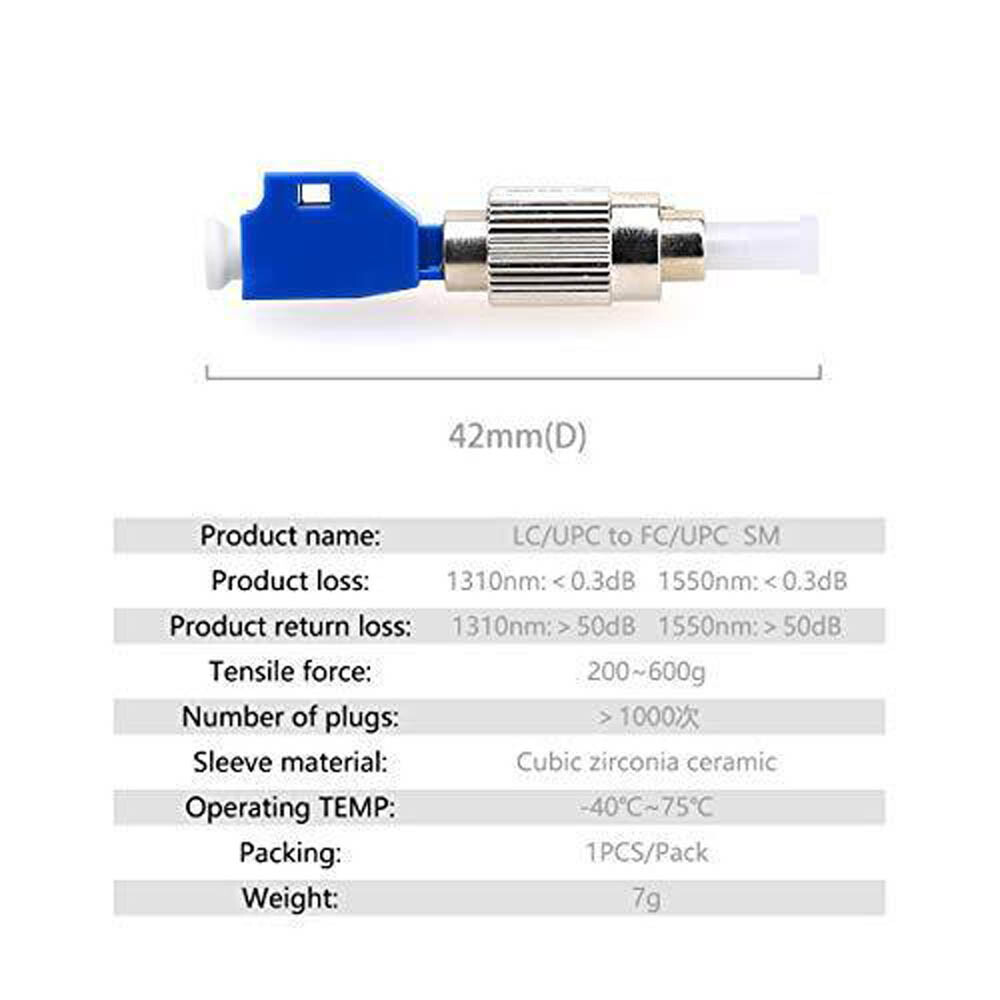 NEW FC Male to LC Female Fiber Optical Connector Convertor Hybrid Fiber Adapter
