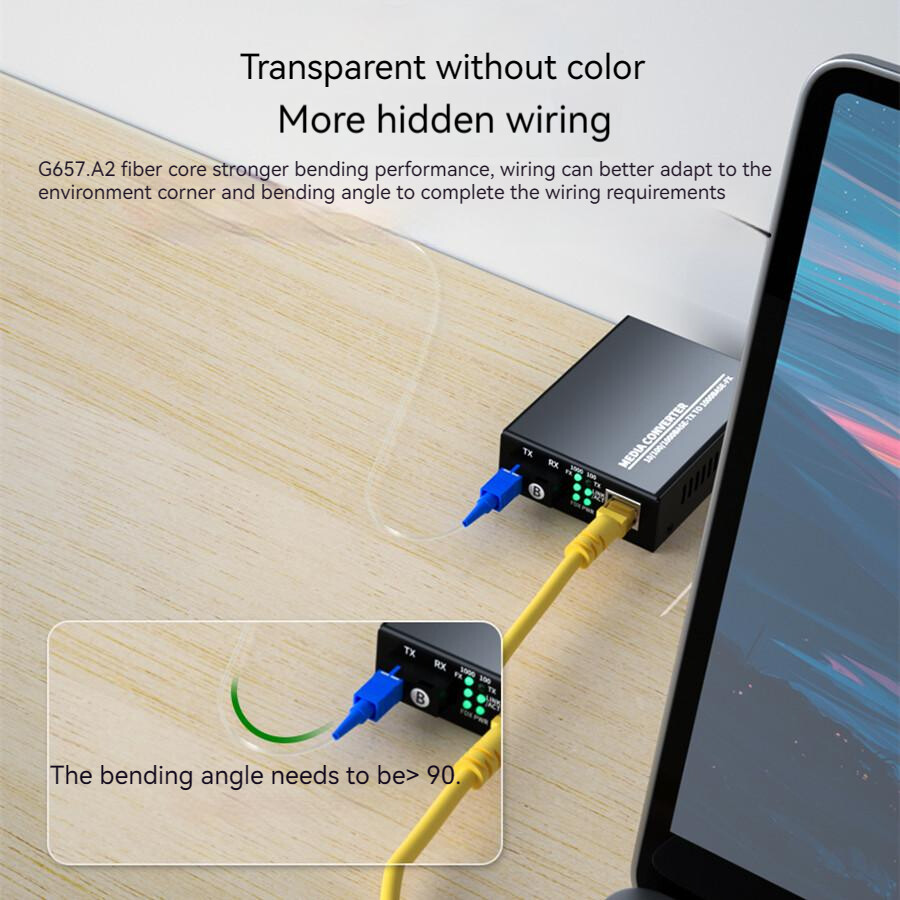 Invisible Transparent Fiber Optic Cable SC For FTTH FTTR ONU Indoor extension